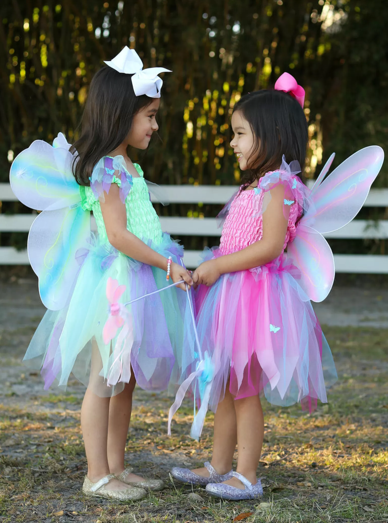 Great Pretenders Pink Butterfly Dress & Wings Costume With Wand