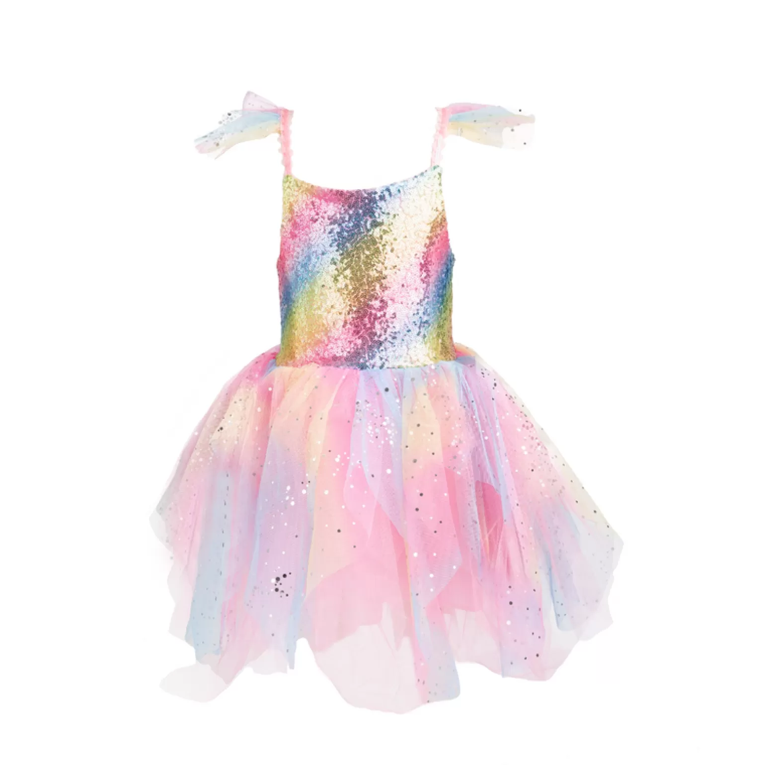 Great Pretenders Rainbow Fairy Dress Kids Costume With Wings