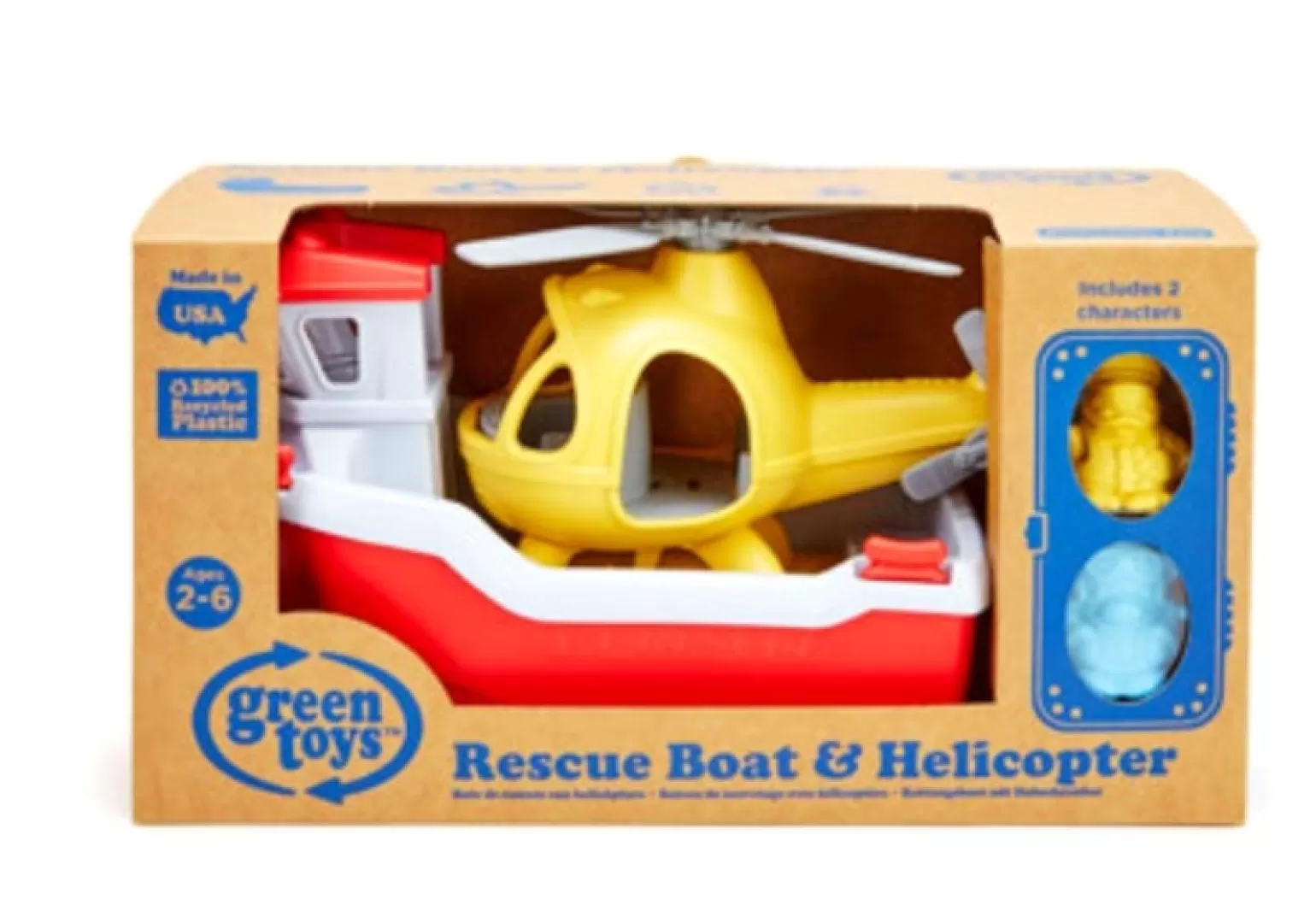 Green Toys - Rescue Boat & Helicopter