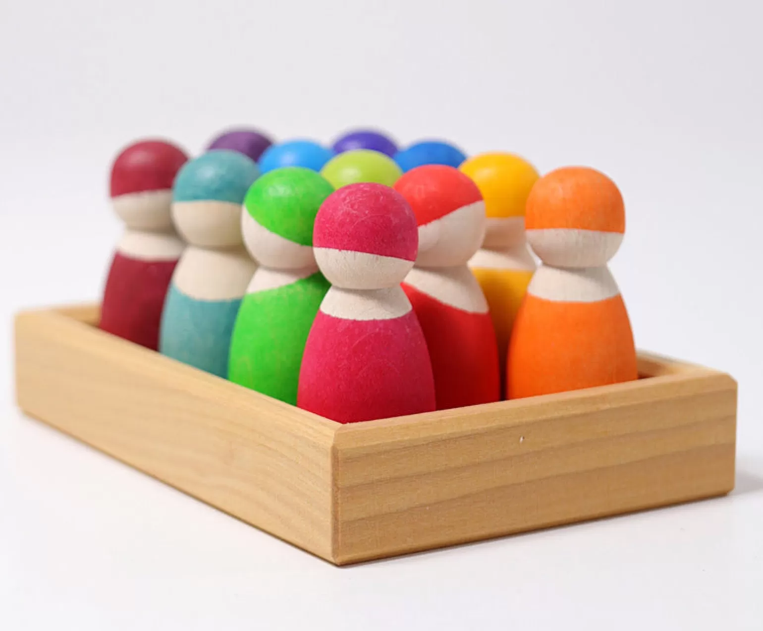 Shop 12 Wooden Friends In Rainbow Pretend + Imaginative Play