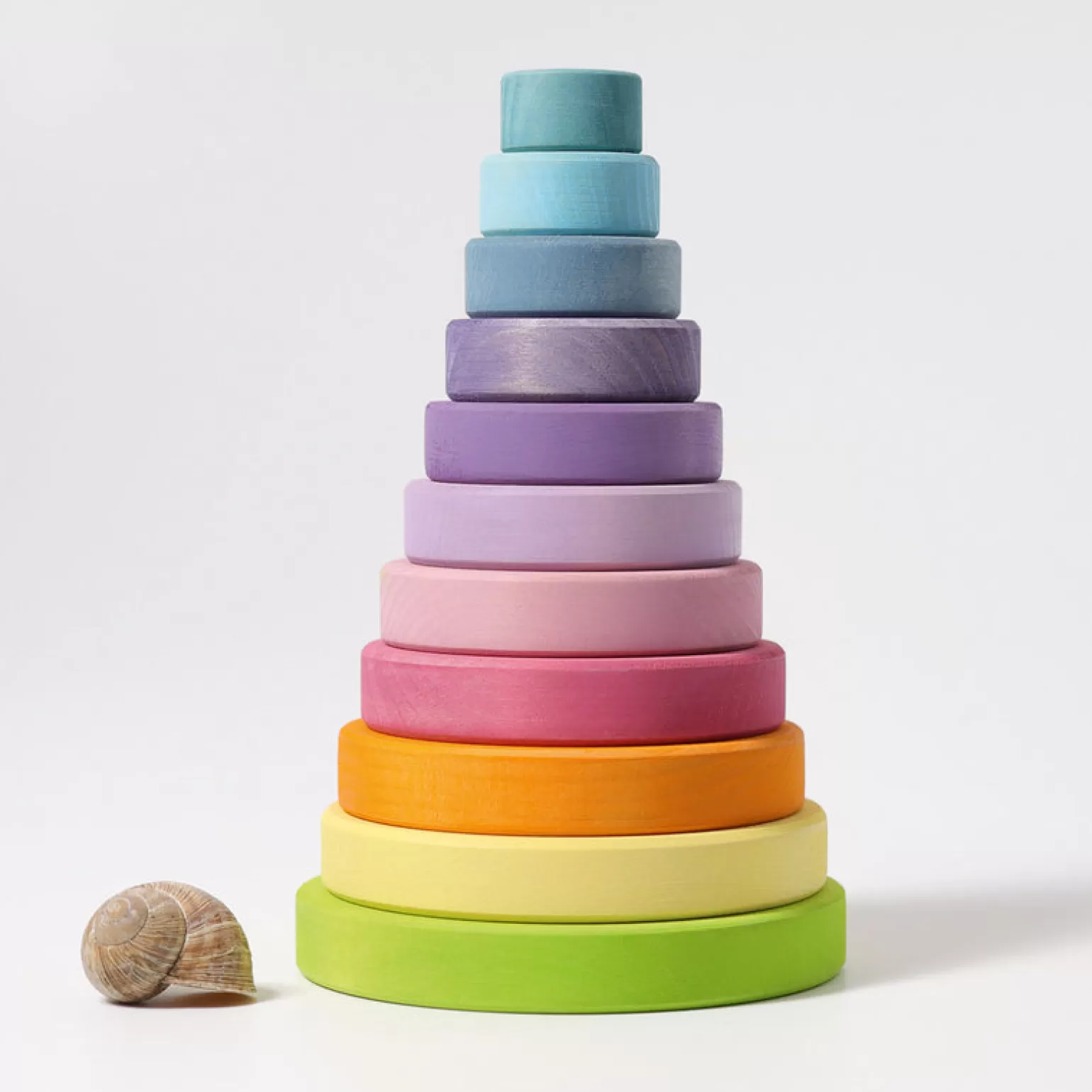 Flash Sale Grimms - Conical Stacking Tower Pastel Wooden Toys