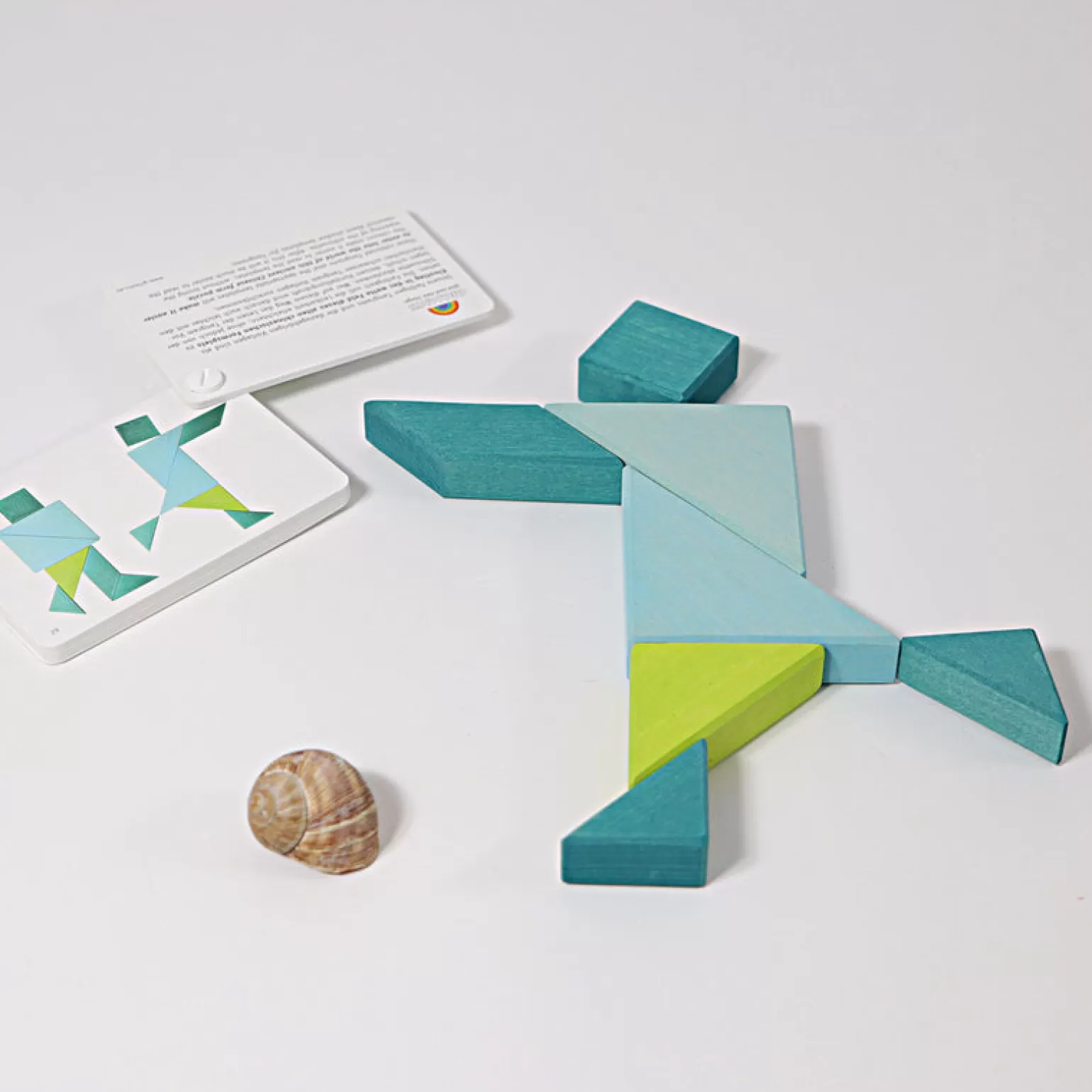 Cheap Grimm's - Tangram Turquoise Wooden Toys