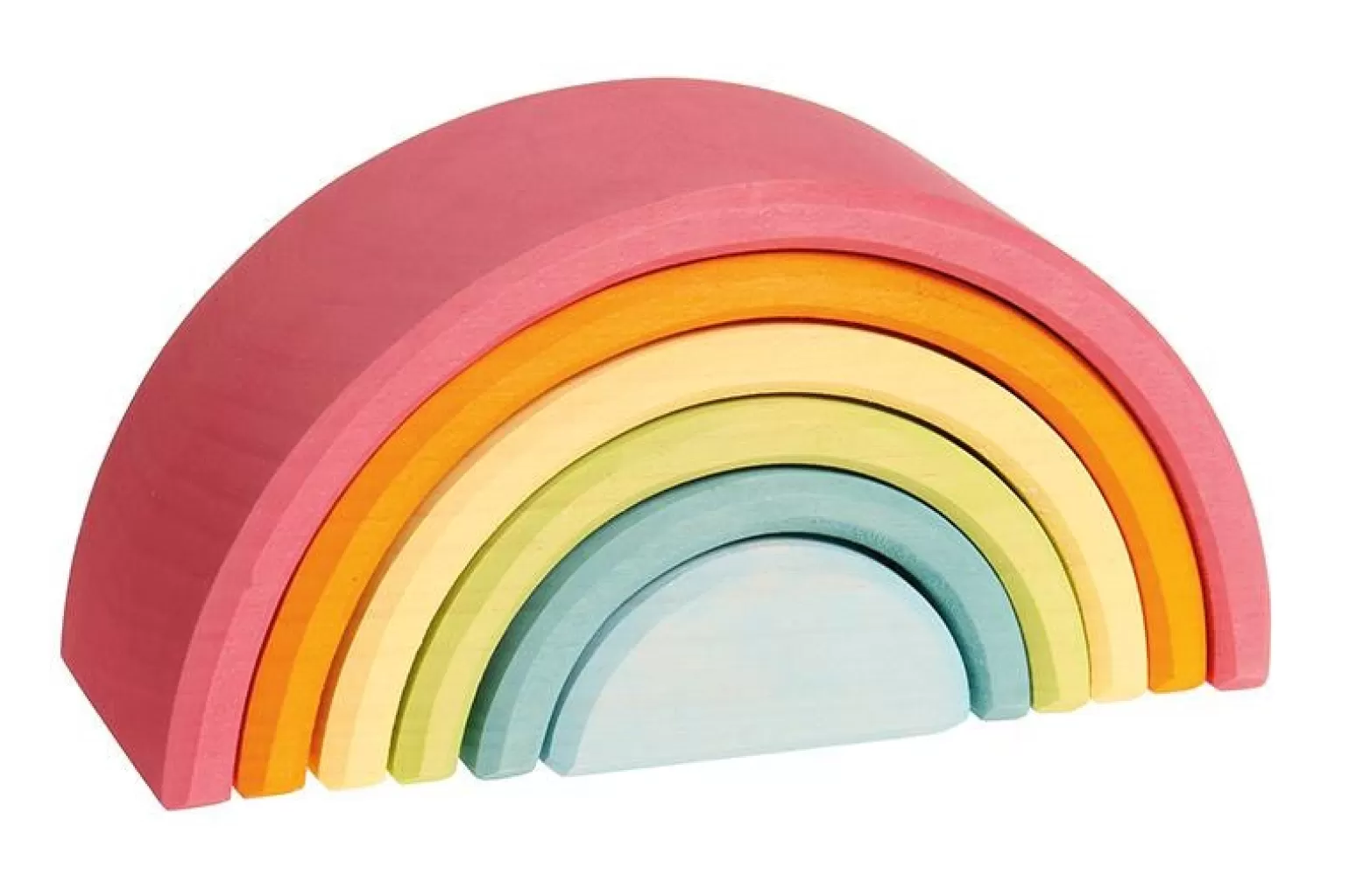 Discount Grimms - Wooden Pastel Rainbow Medium Wooden Toys