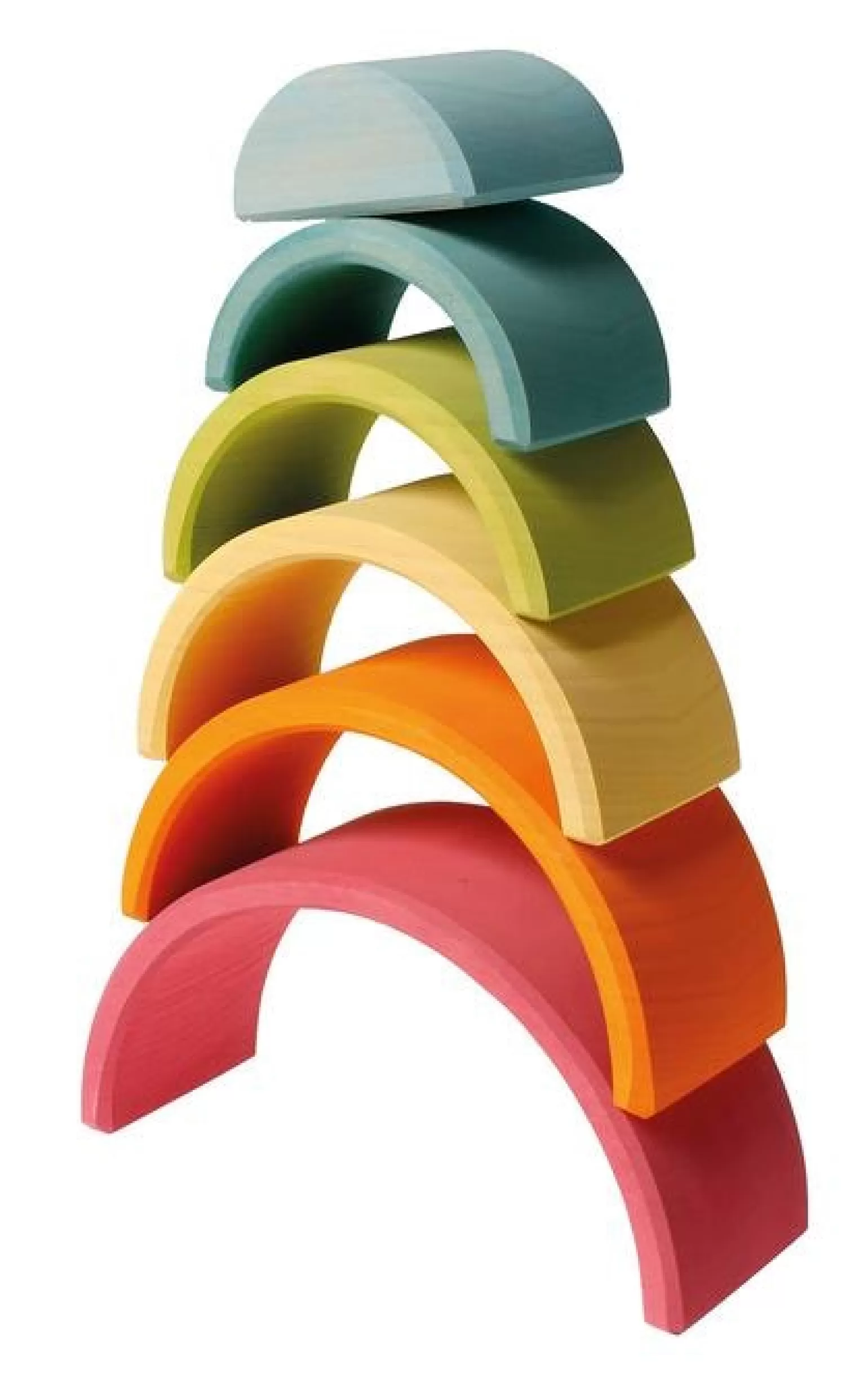 Discount Grimms - Wooden Pastel Rainbow Medium Wooden Toys