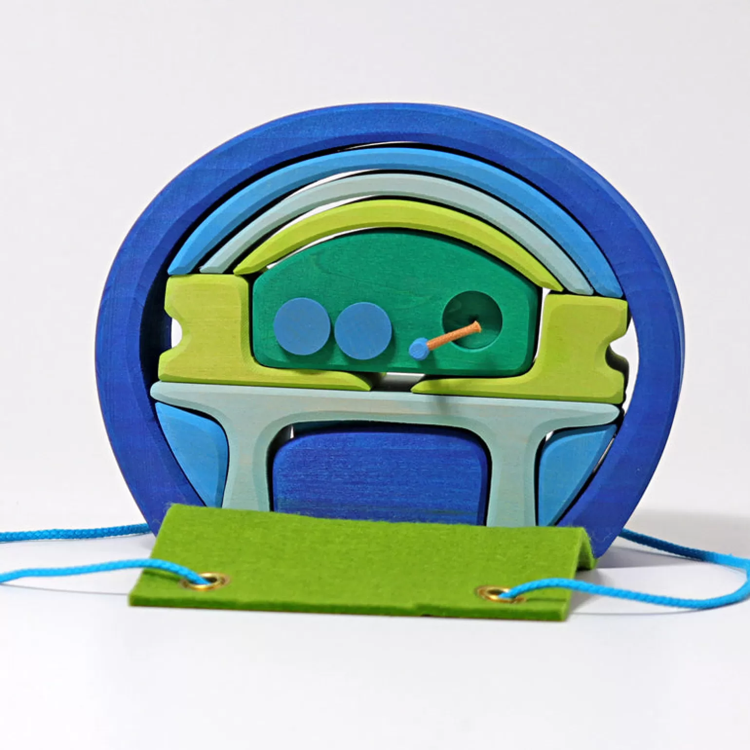 New Grimms Mobile Home Blue/Green Wooden Toys