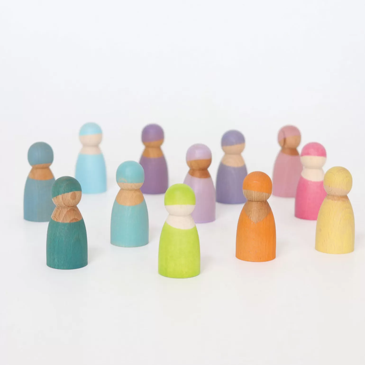 Fashion Pastel Rainbow Friends Wooden Toys