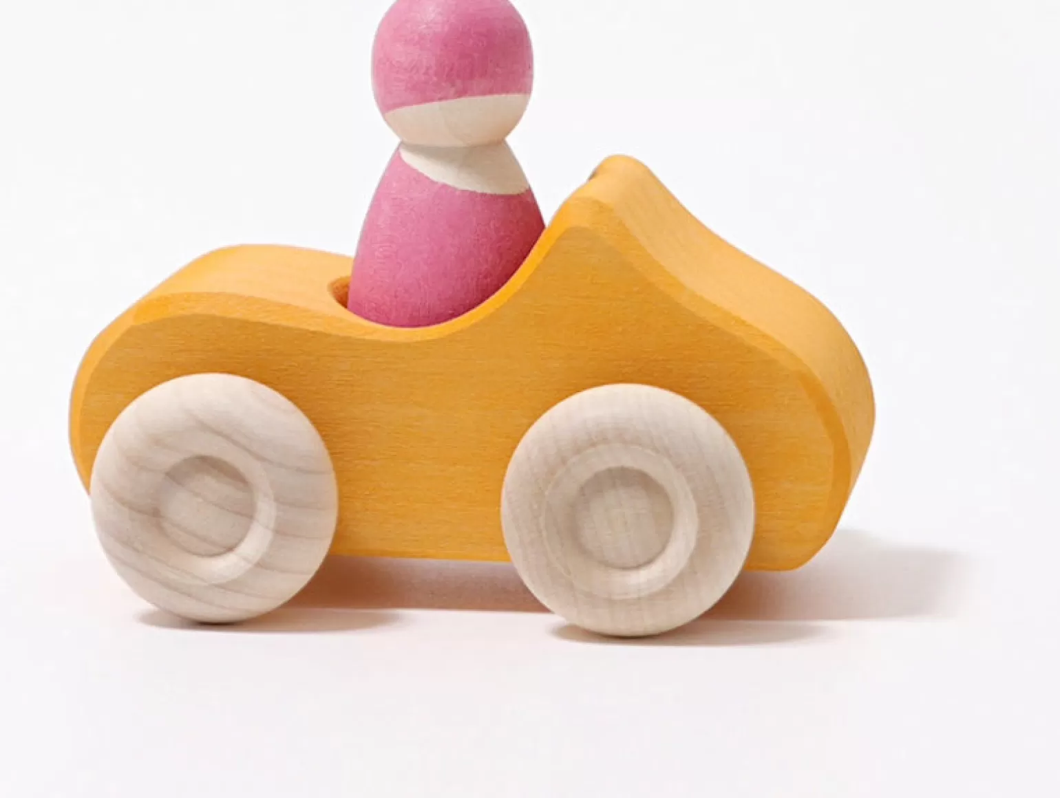 Shop Wooden Small Convertible Car Yellow Wooden Toys