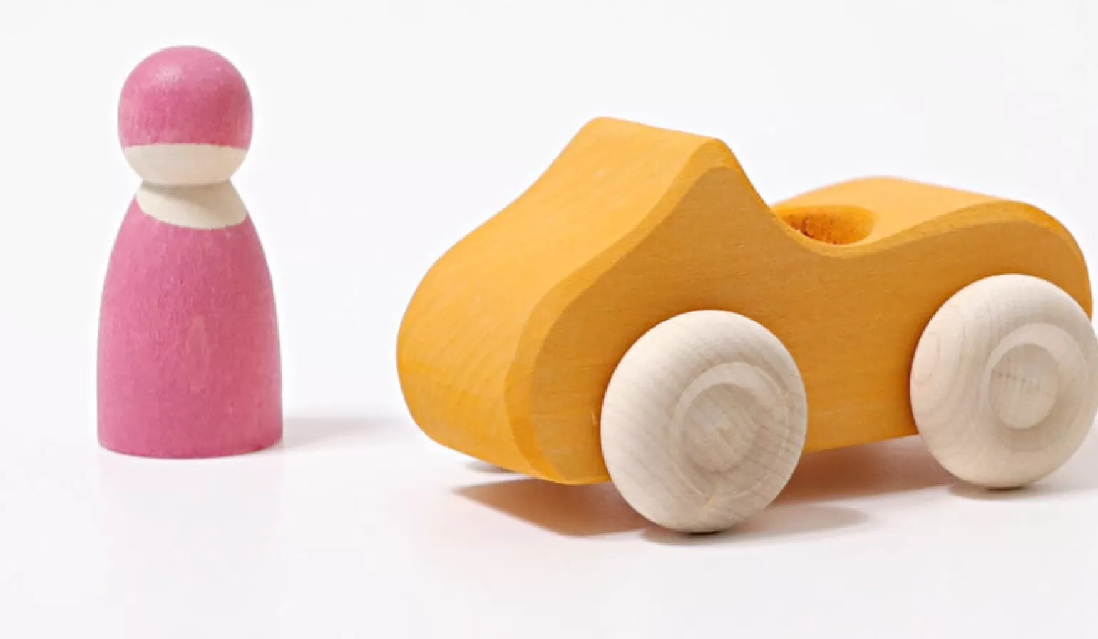 Shop Wooden Small Convertible Car Yellow Wooden Toys