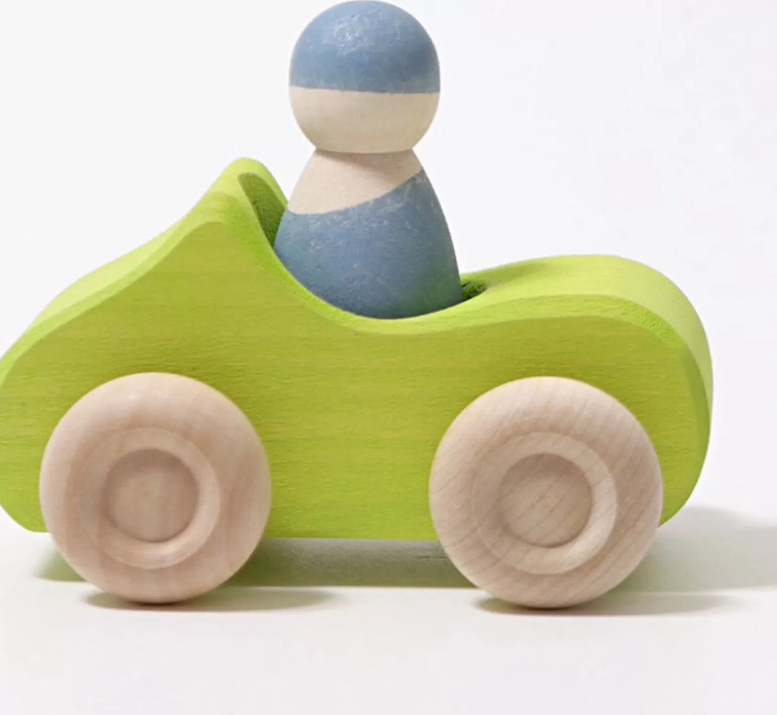 Clearance Wooden Small Convertible Green Car Wooden Toys