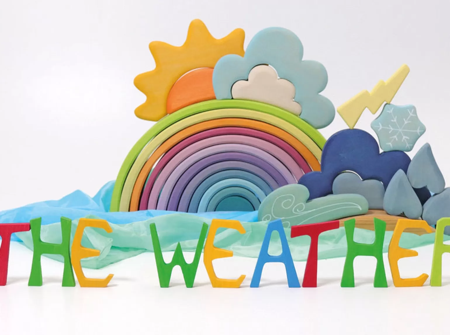 Clearance Wooden Weather Building Set Wooden Toys