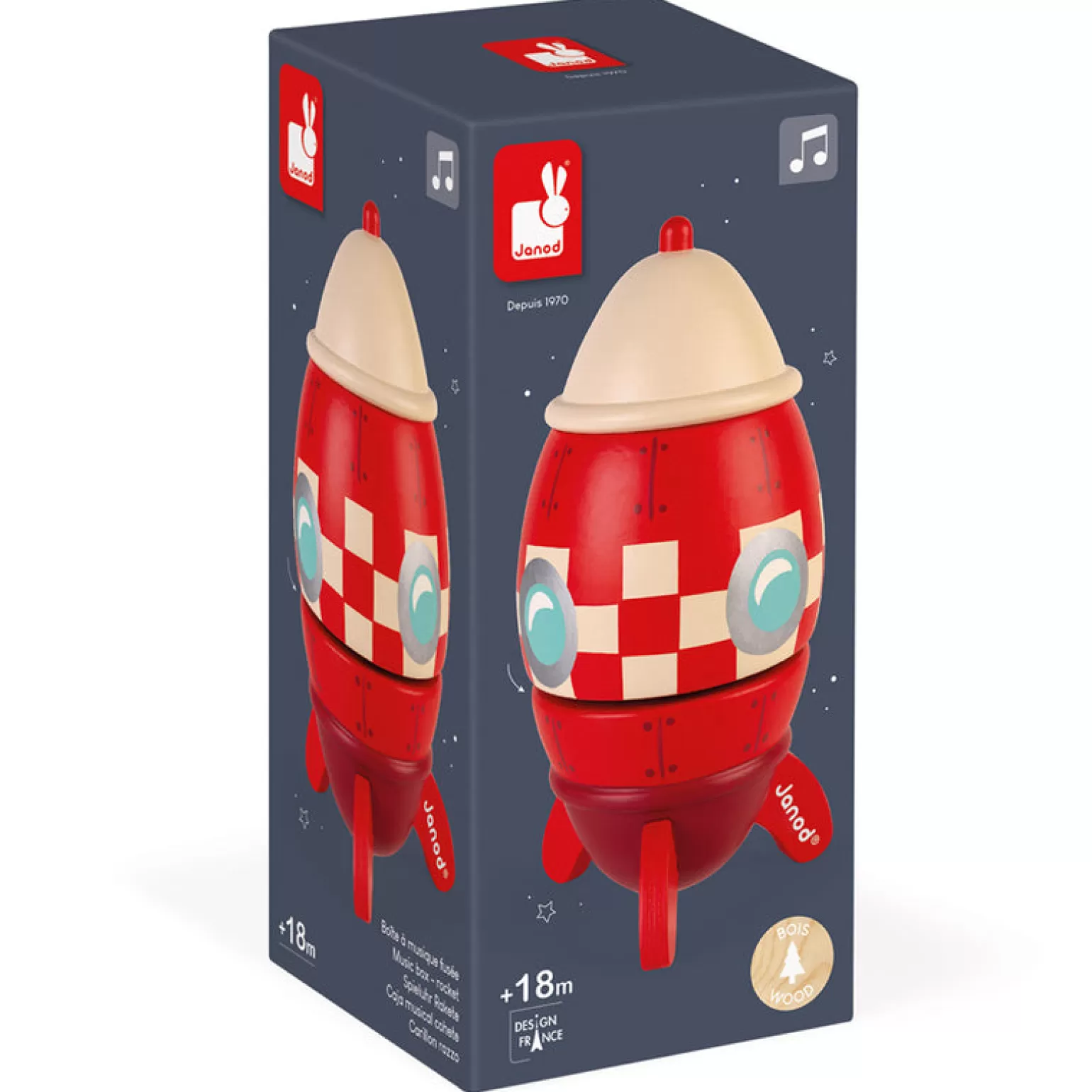 Store - Magnetic Wooden Rocket Wooden Toys