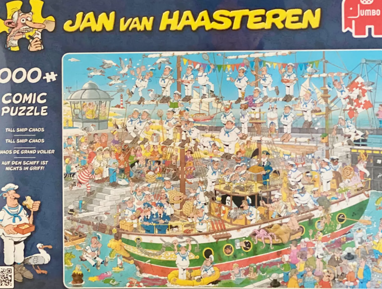 Jumbo - Jan Van Haasteren Jigsaw Puzzle 1000 Piece, Tall Ship Chaos