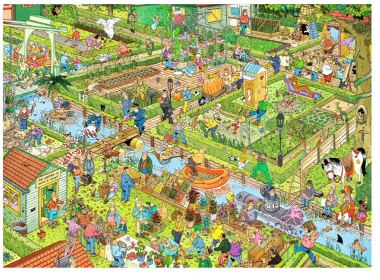 Jumbo - Jan Van Haasteren Jigsaw Puzzle 1000 Piece, Vegetable Garden