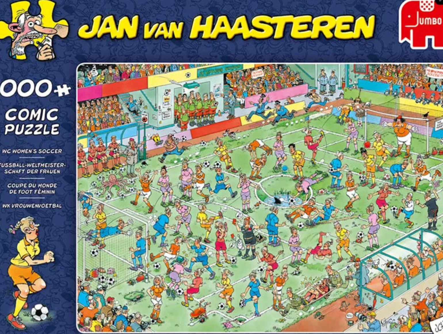 Jumbo - Jan Van Haasteren Jigsaw Puzzle 1000 Piece, Women's Soccer
