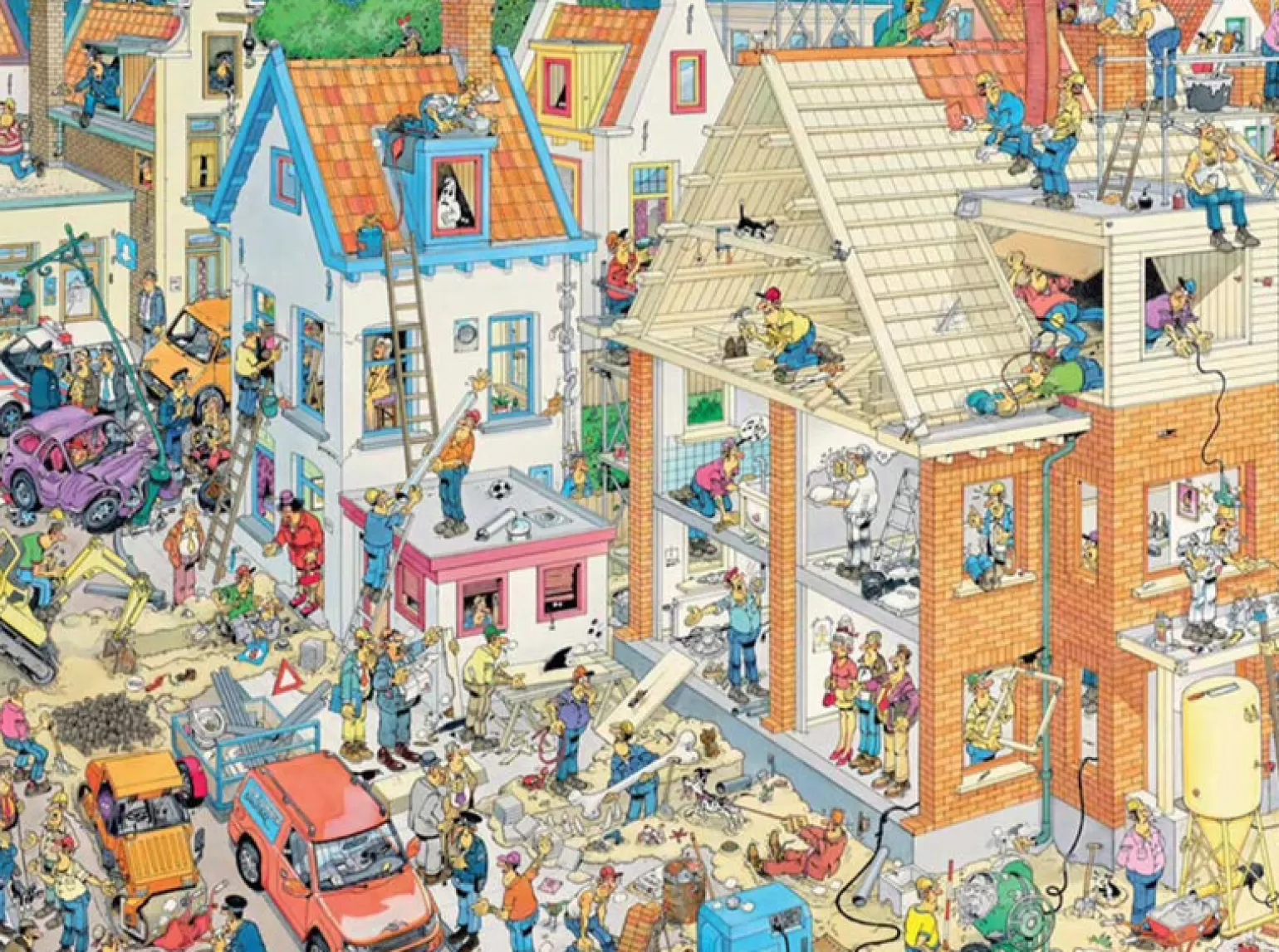 Jumbo - Jan Van Haasteren Jigsaw Puzzle 1500 Piece, The Building Site