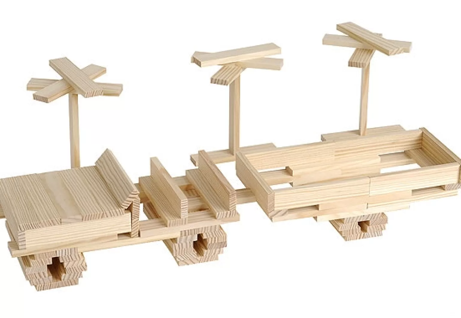 Online - Wooden Planks 200 Pieces. Wooden Toys