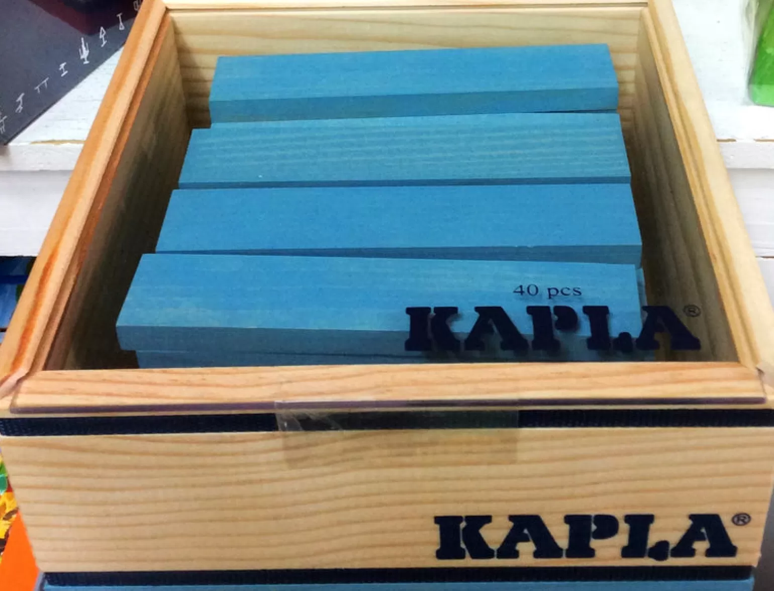 Kapla Wooden Planks 40 Pieces Light Blue