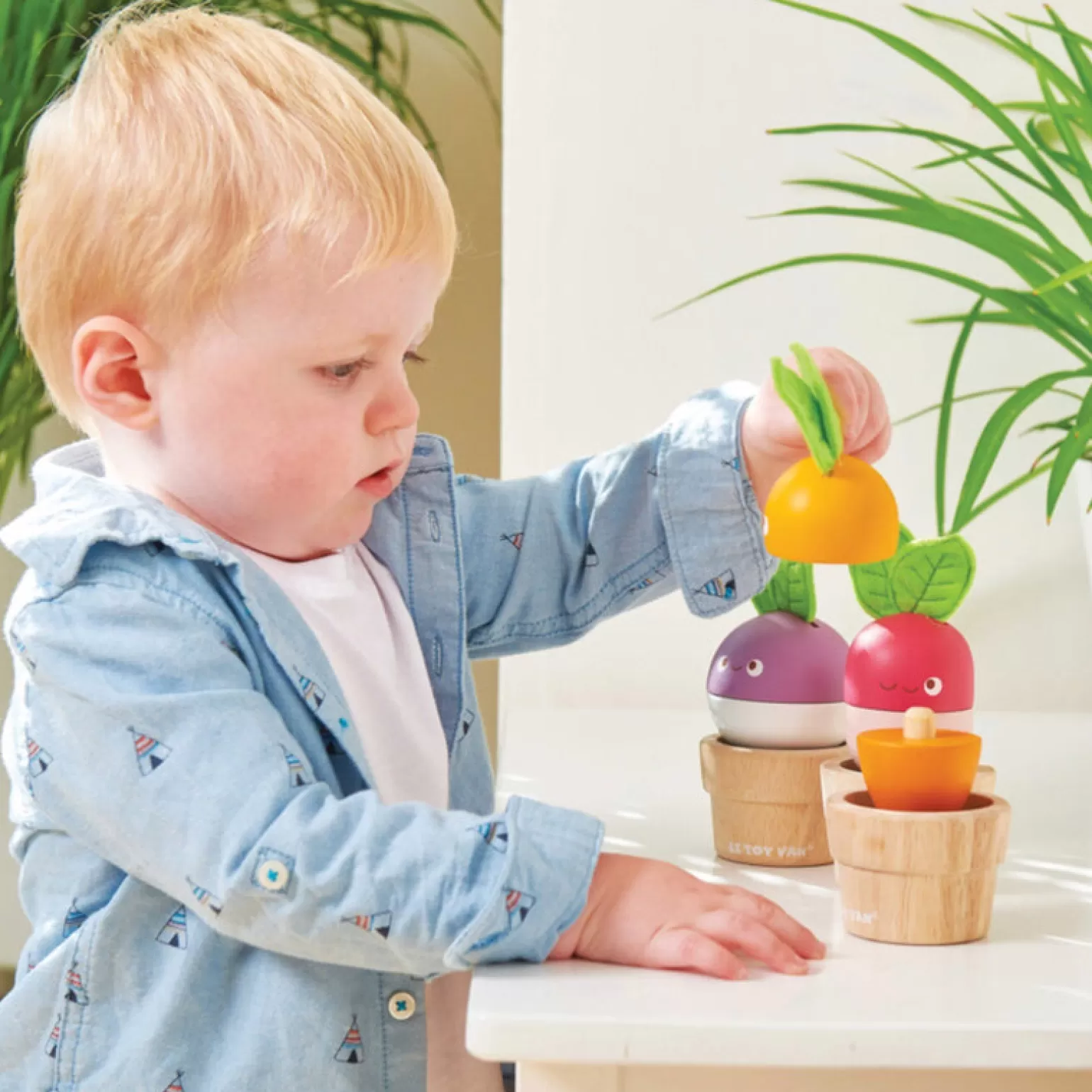 Shop - Petilou Stacking Veggies Pretend + Imaginative Play