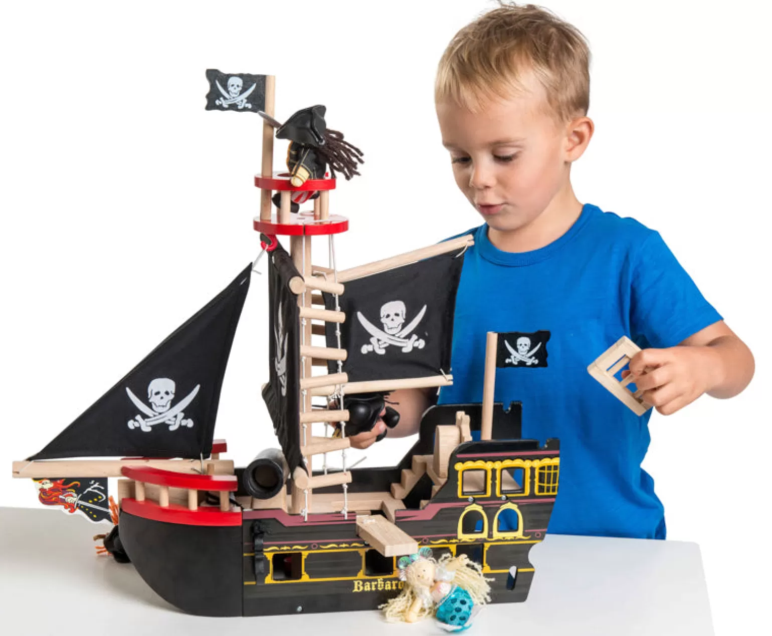 Discount - Pirate Ship, Barbarossa Wooden Toys