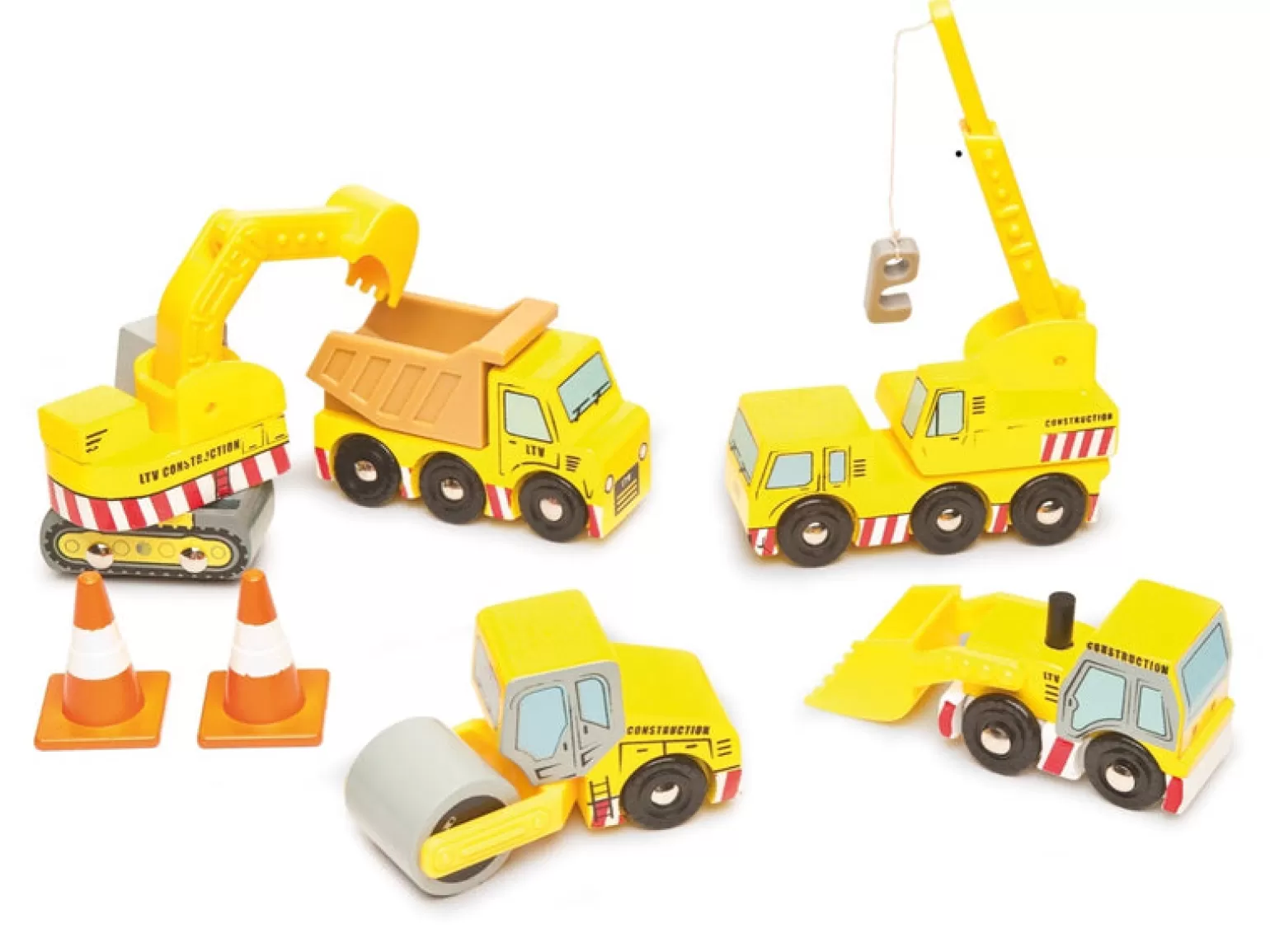 Outlet - Wooden Construction Vehicles Pretend + Imaginative Play