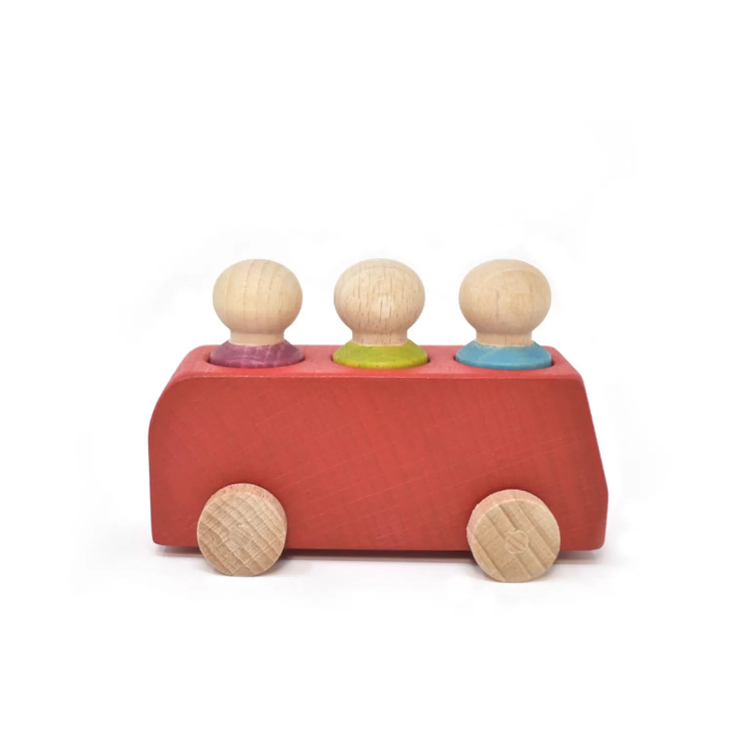 Cheap - Bus, Red Wooden Toys