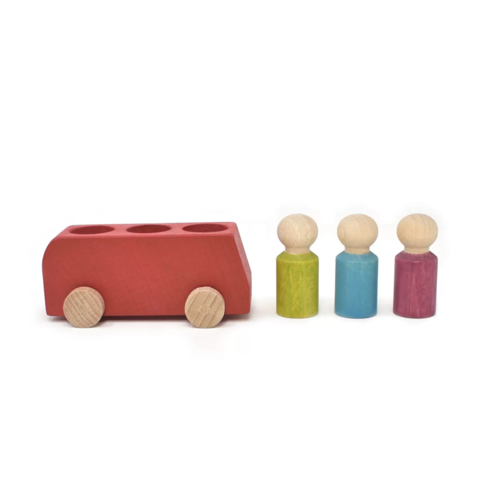 Cheap - Bus, Red Wooden Toys