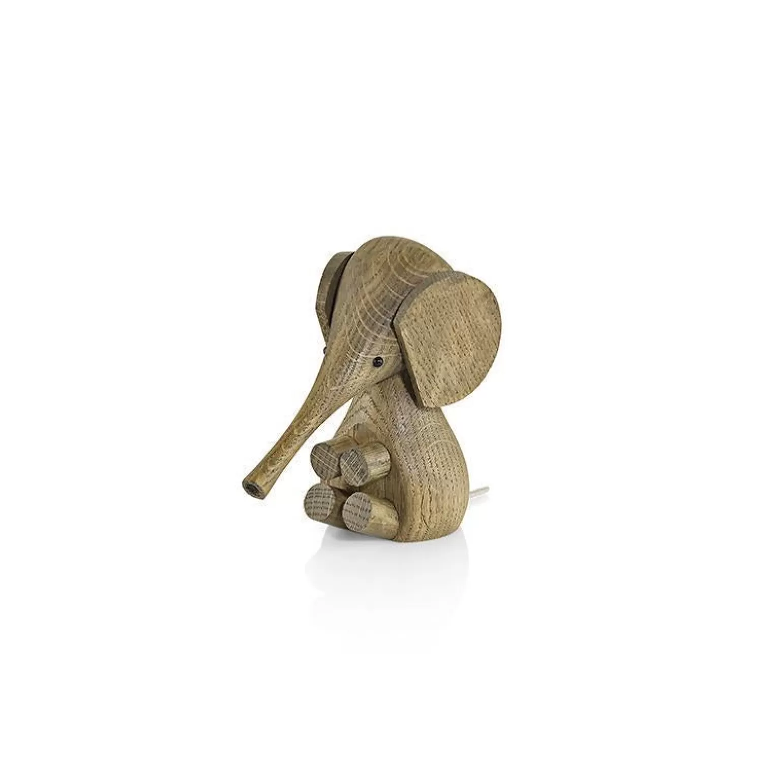 Outlet Wooden Elephant Smoked Oak Animals + Figurines