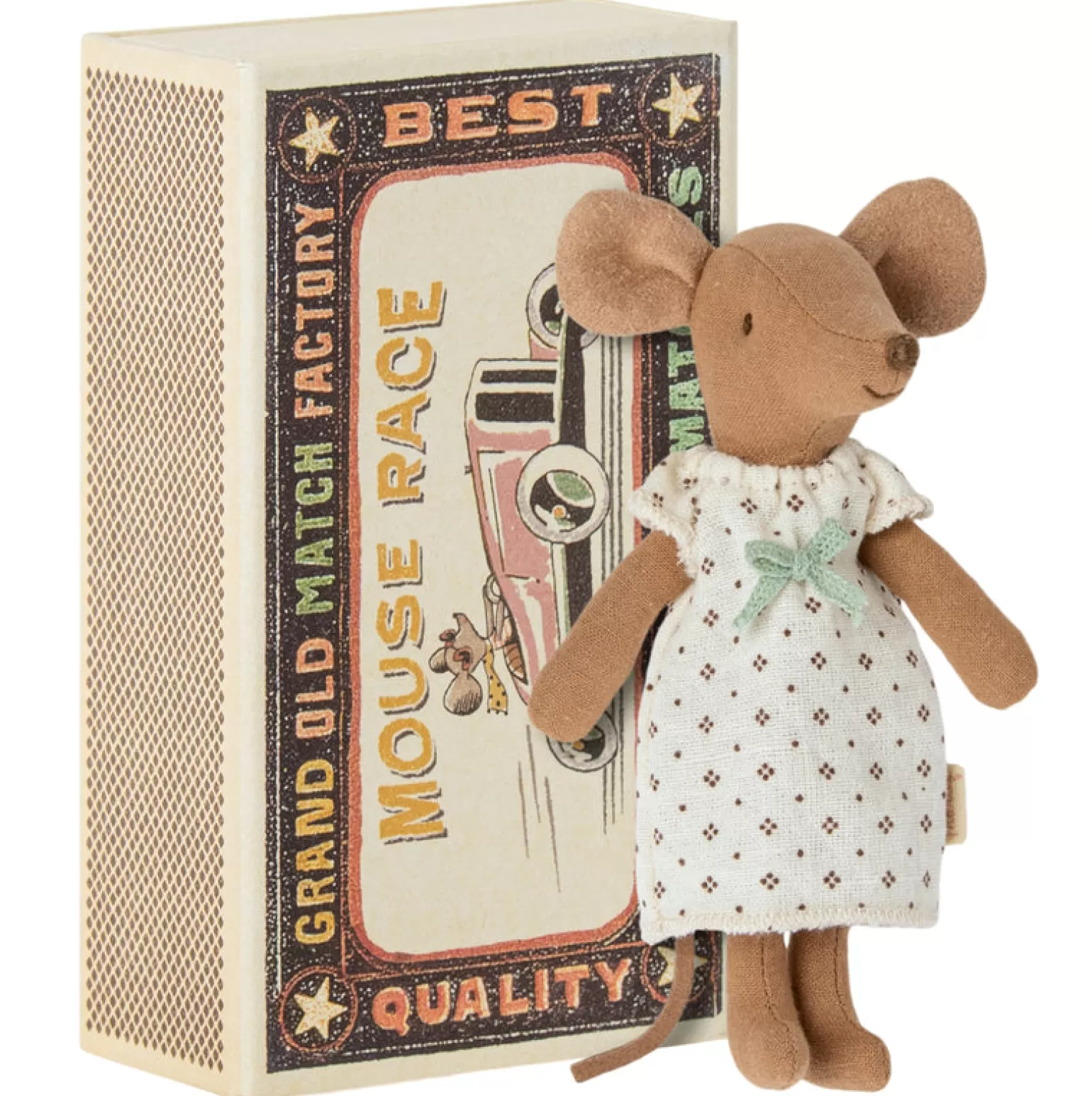 Maileg - Mouse , Big Sister Brown In Box