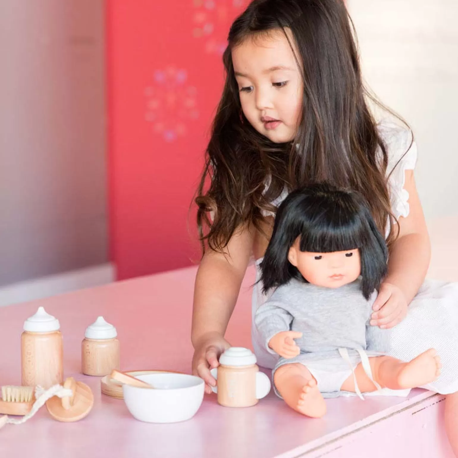 Cheap -Wooden Doll Accessory Kit In Wood Wooden Toys