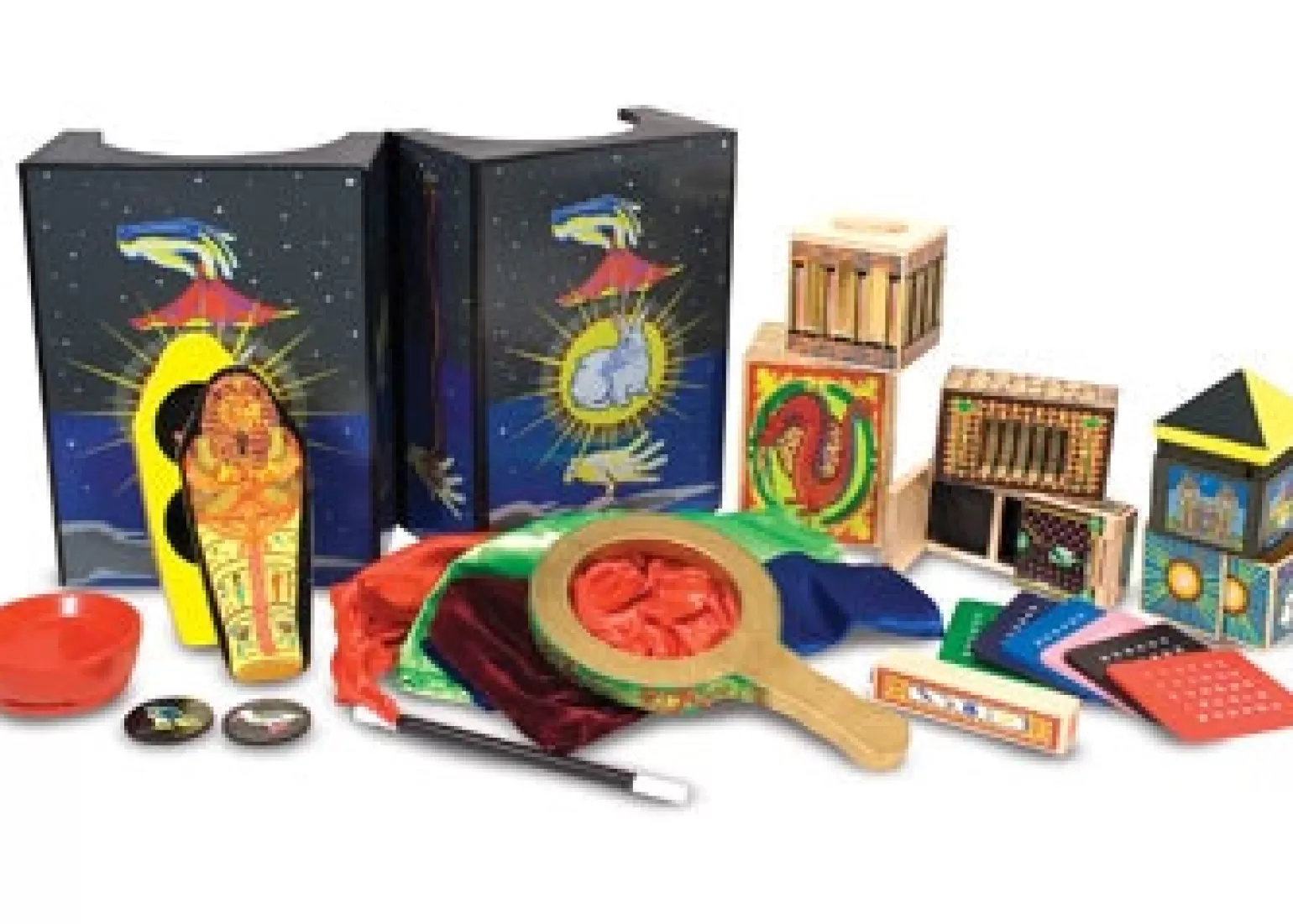 Hot - Deluxe Wooden Magic Kit Pretend + Imaginative Play