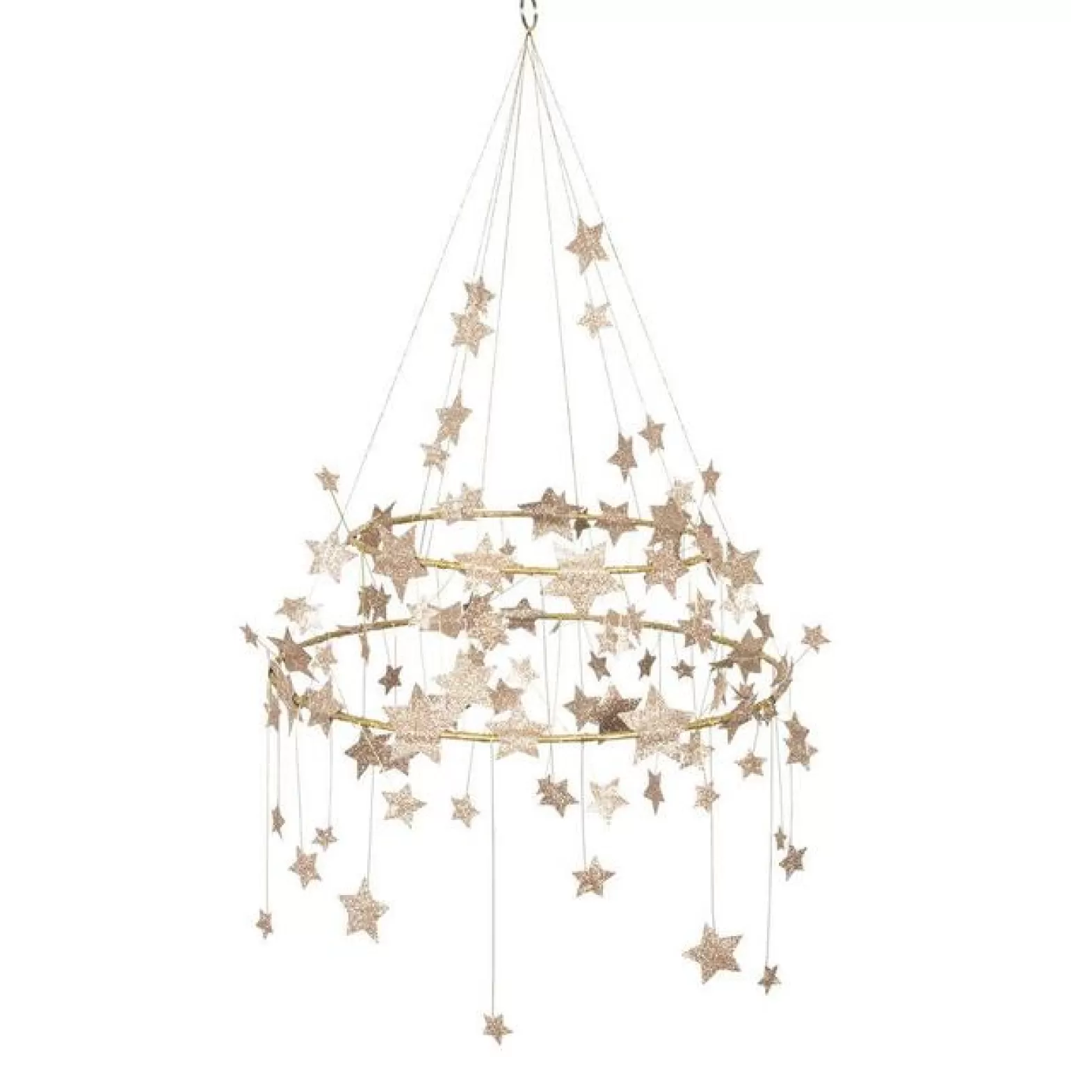 Merri Merri Gold Glitter Star Chandelier