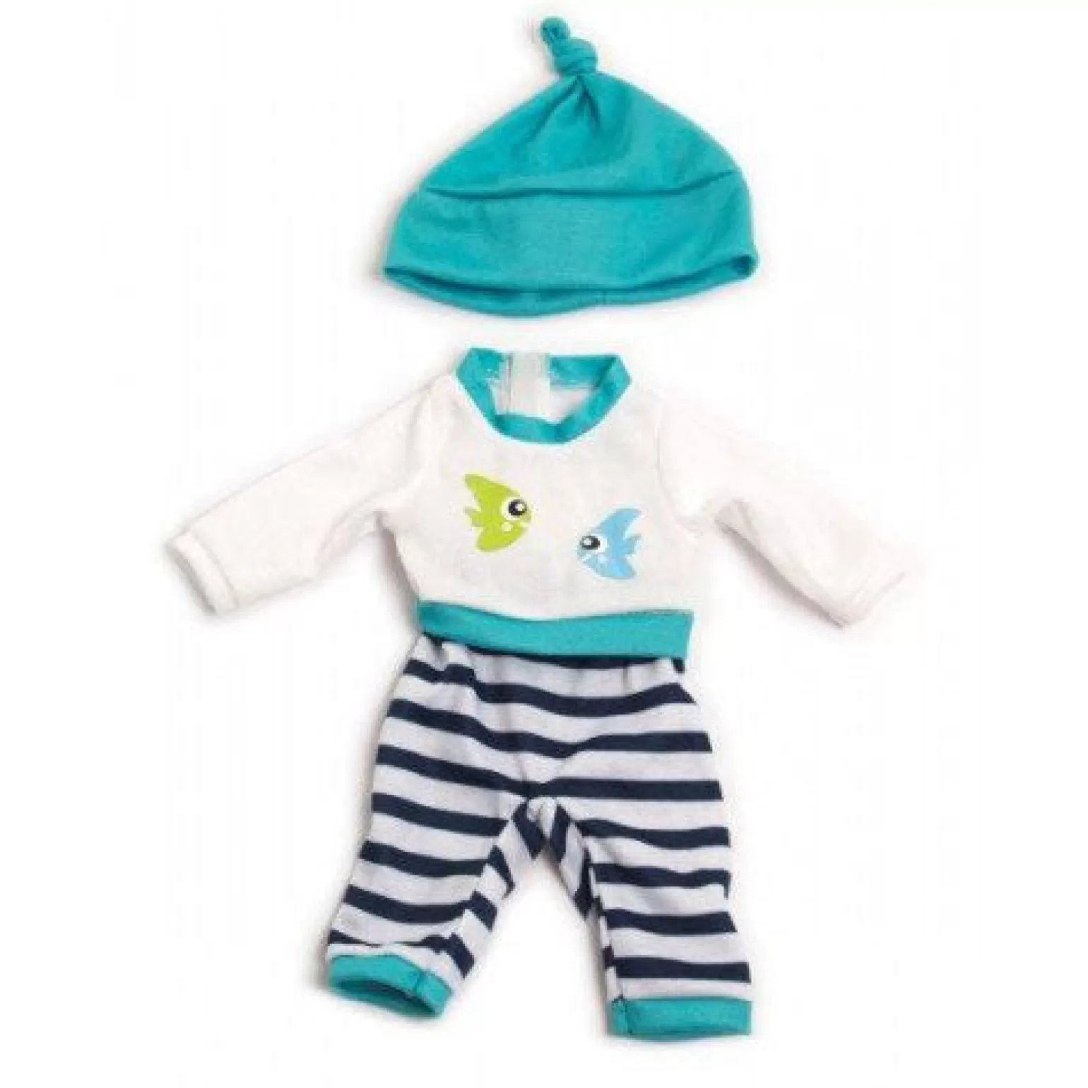 Discount - Dolls Clothing 32 Cm Turquoise Winter Pyjamas Dolls + Accessories