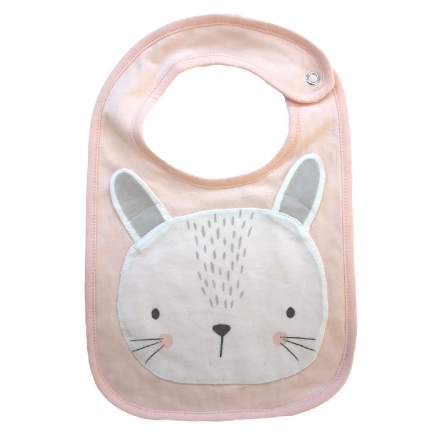 Mister Fly Pink Bunny Face Bib