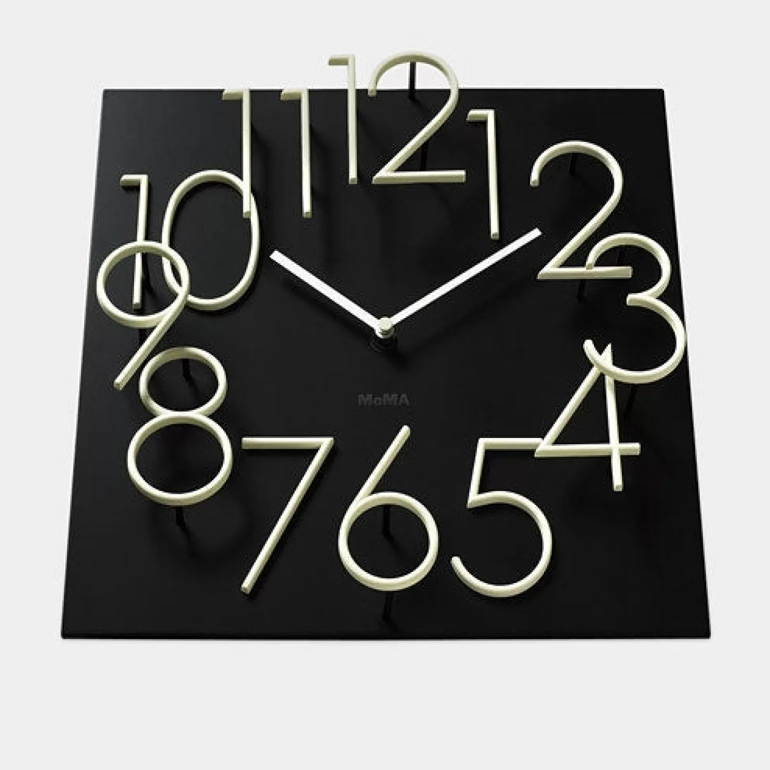 Other Moma - Glow In The Dark Clock In Black