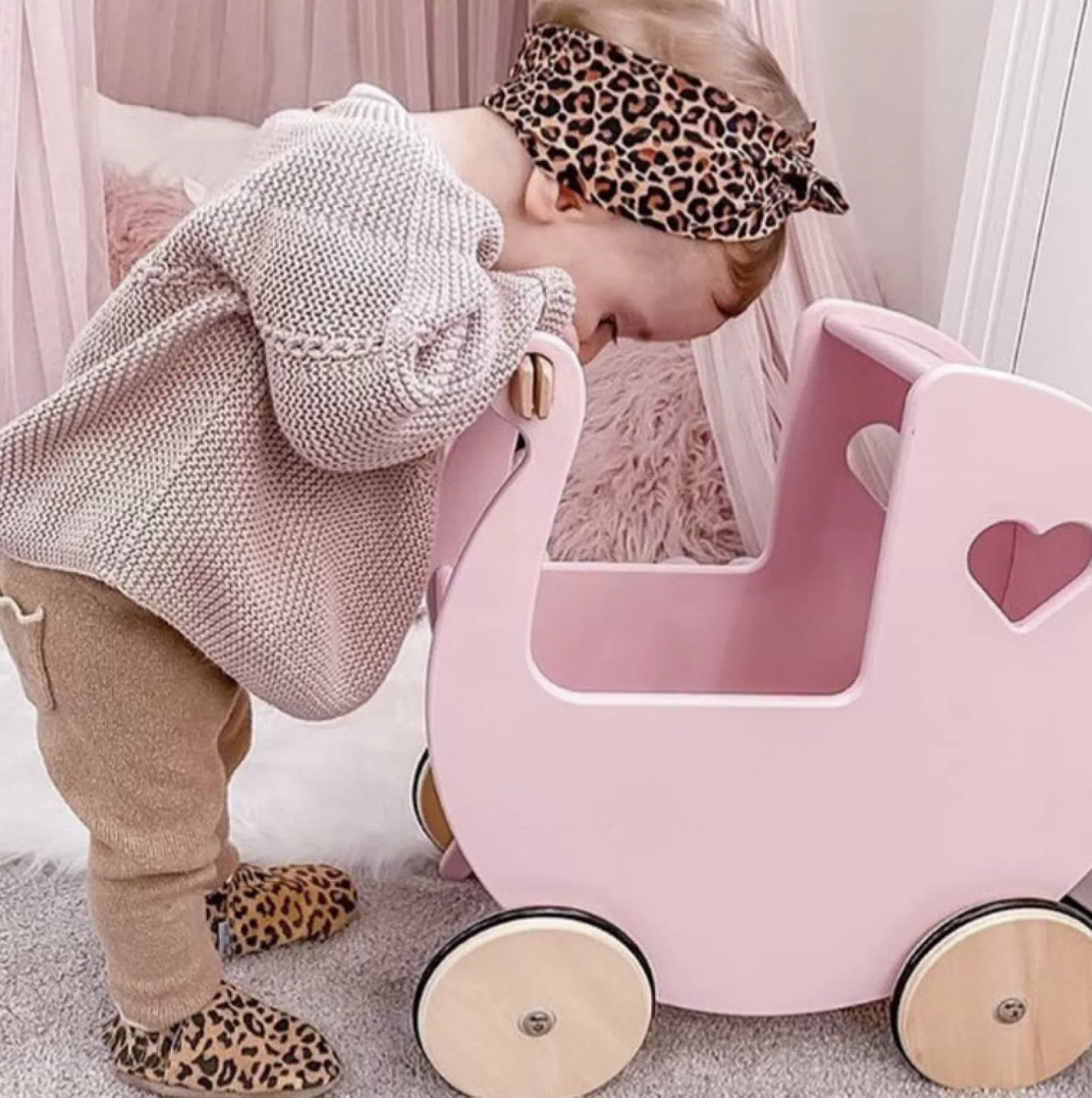 Shop Pram - Pink Dolls + Accessories