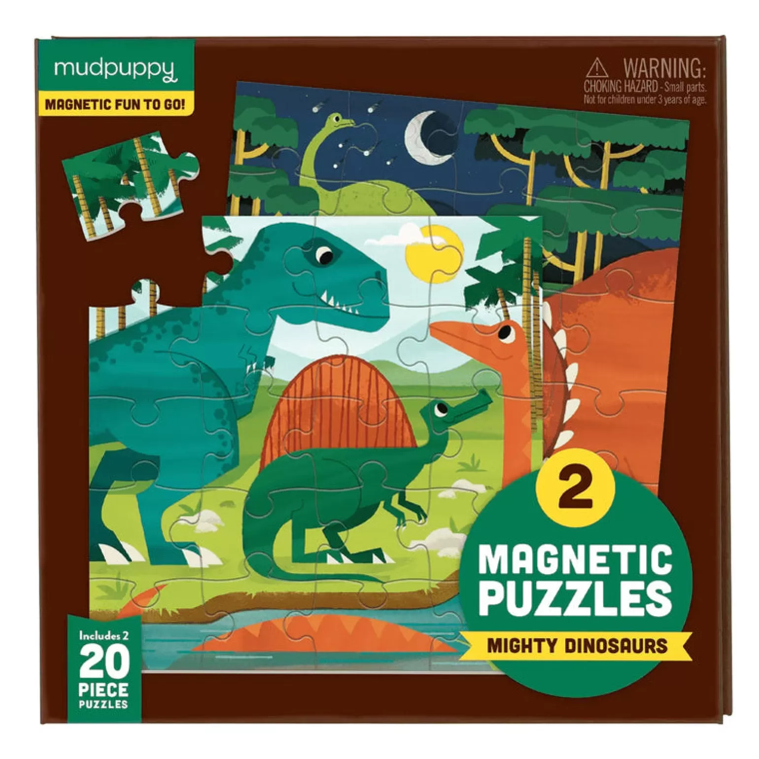 Mudpuppy - Magnetic Puzzle, Mighty Dinosaurs