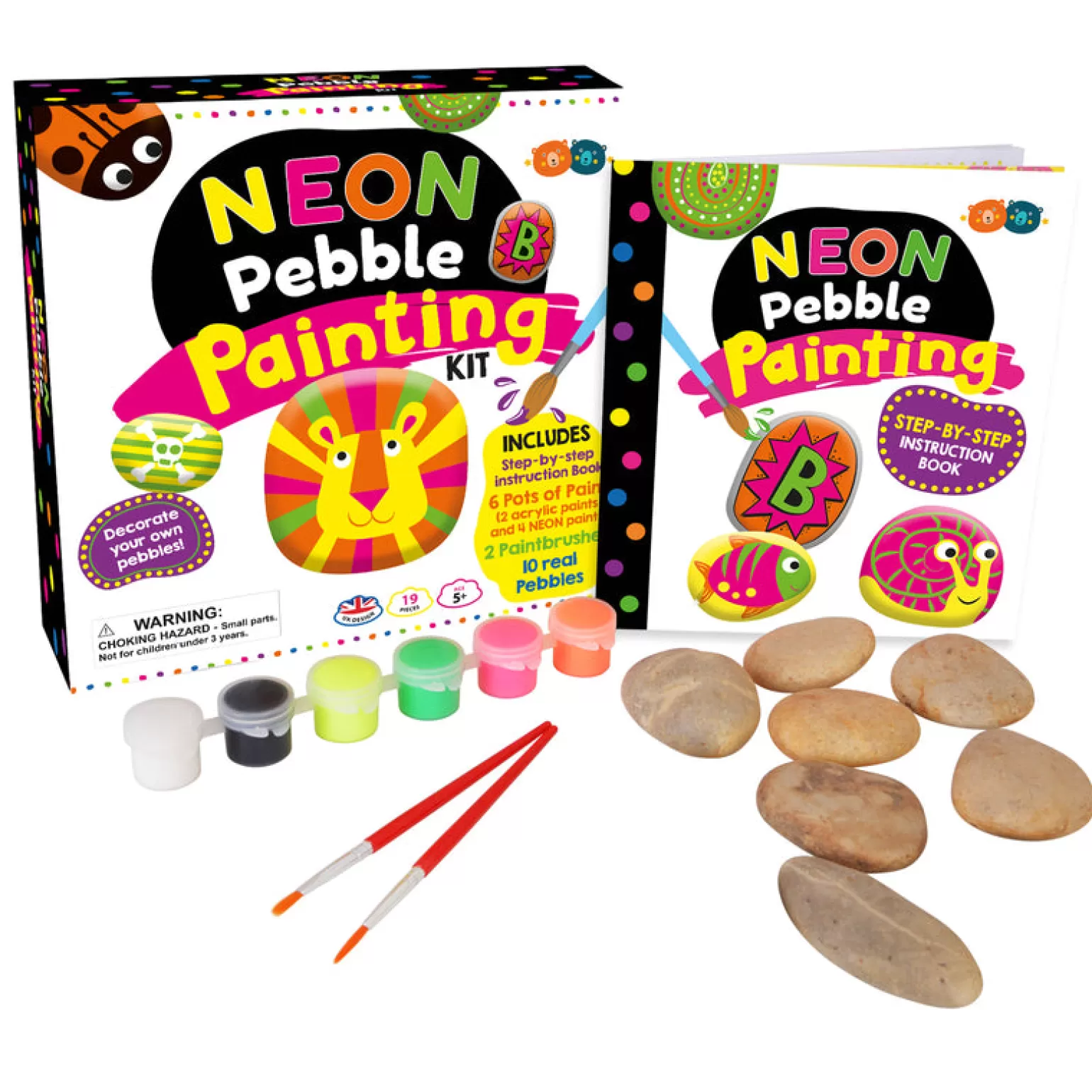 Outlet Neon Pebble Painting Kit Arts + Crafts