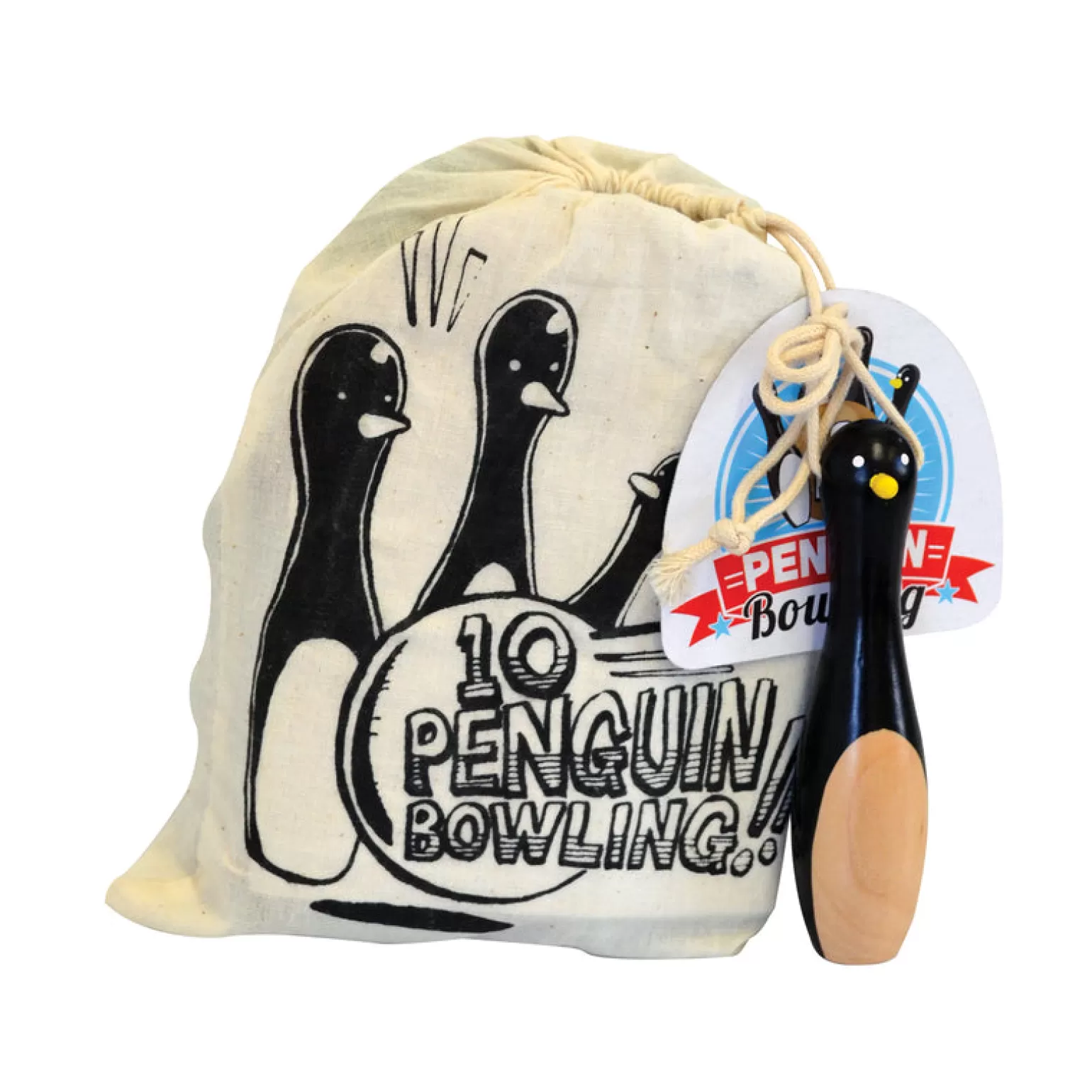 Outlet Penguin Bowling Wooden Toys