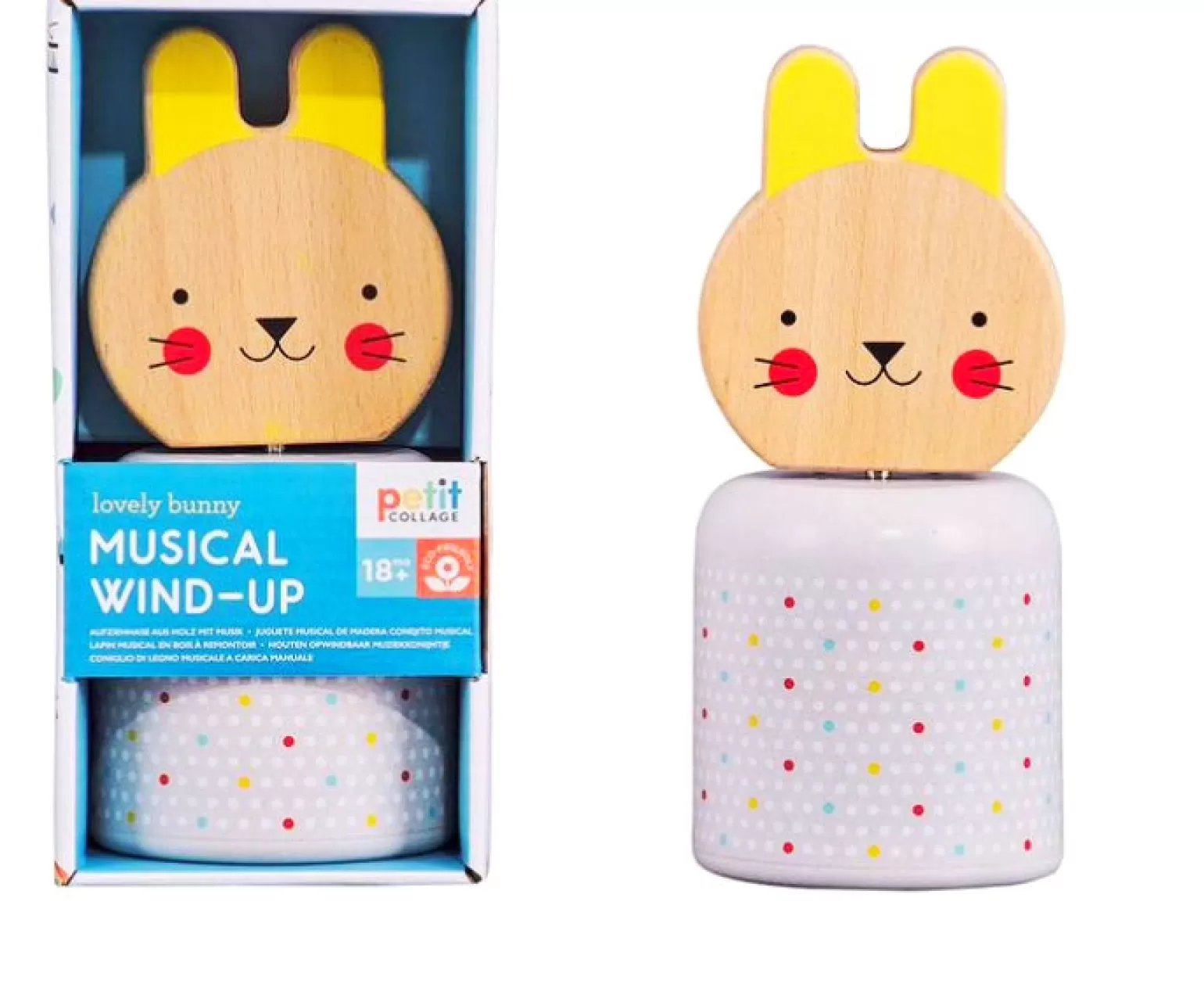 Hot - Wooden Bunny Wind Up Musical Wooden Toys