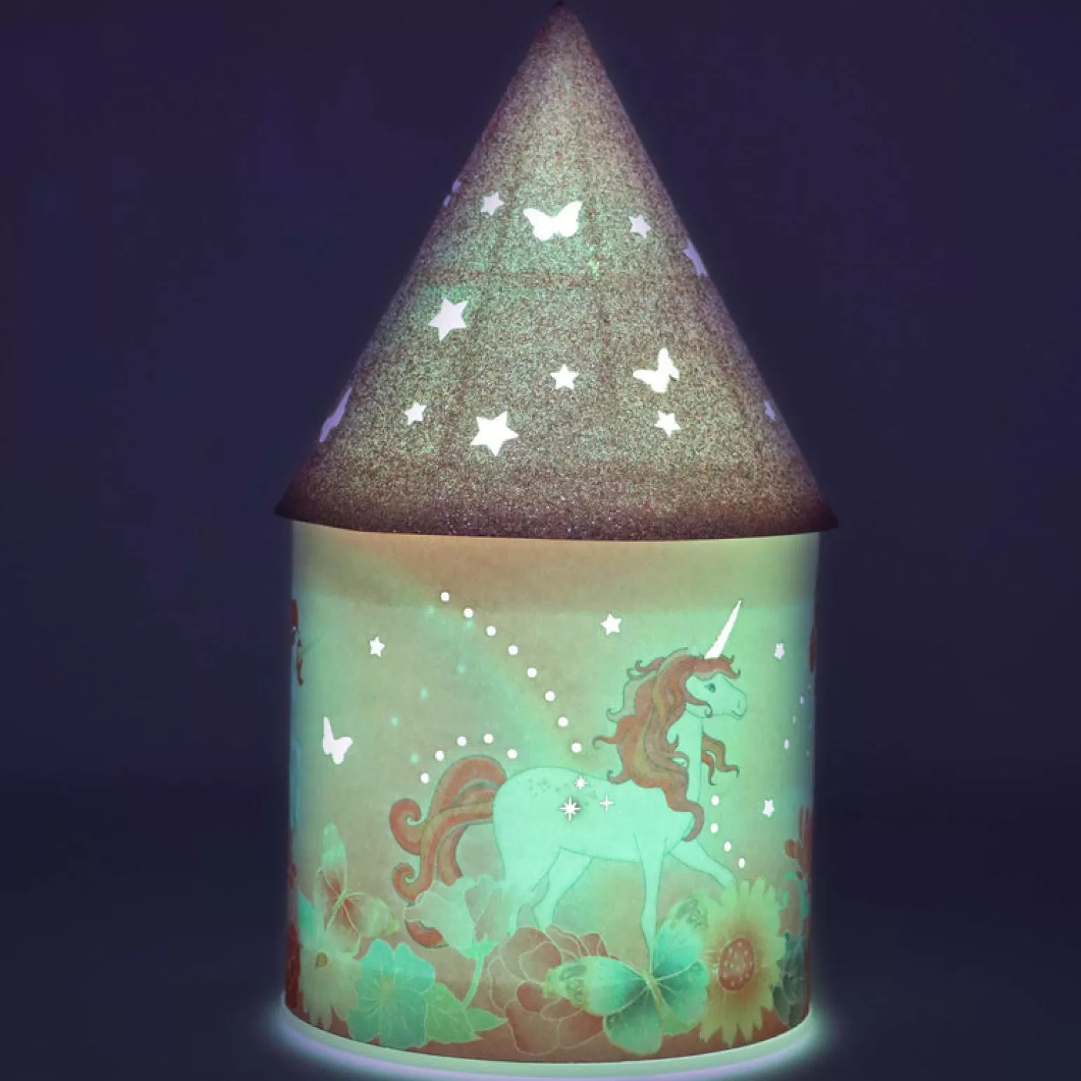 Pink Poppy Unicorn Butterfly Led Colour Changing Lantern