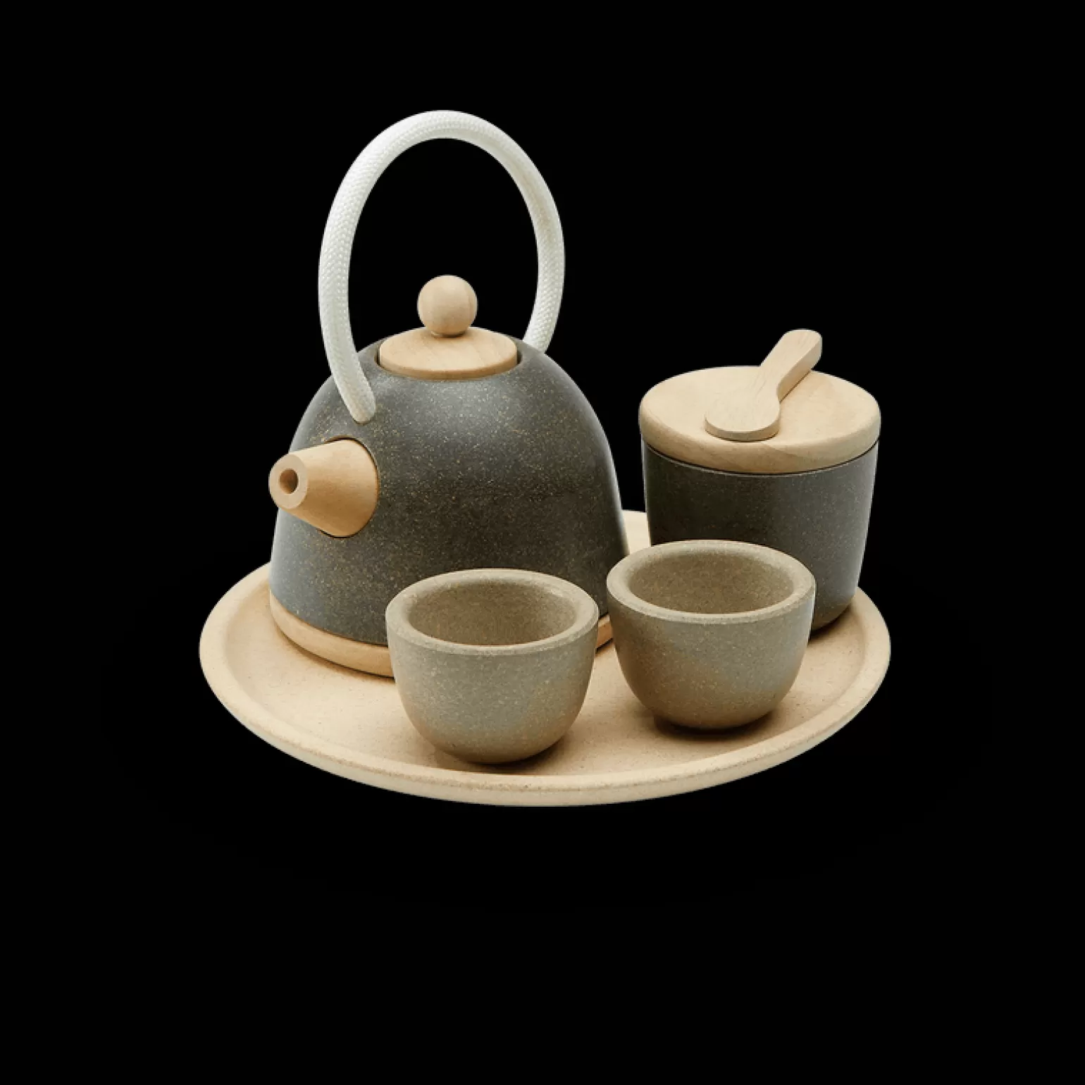 Best Classic Wooden Tea Set In Grey Pretend + Imaginative Play