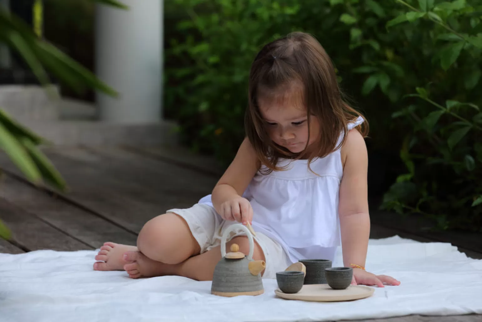 Best Classic Wooden Tea Set In Grey Pretend + Imaginative Play