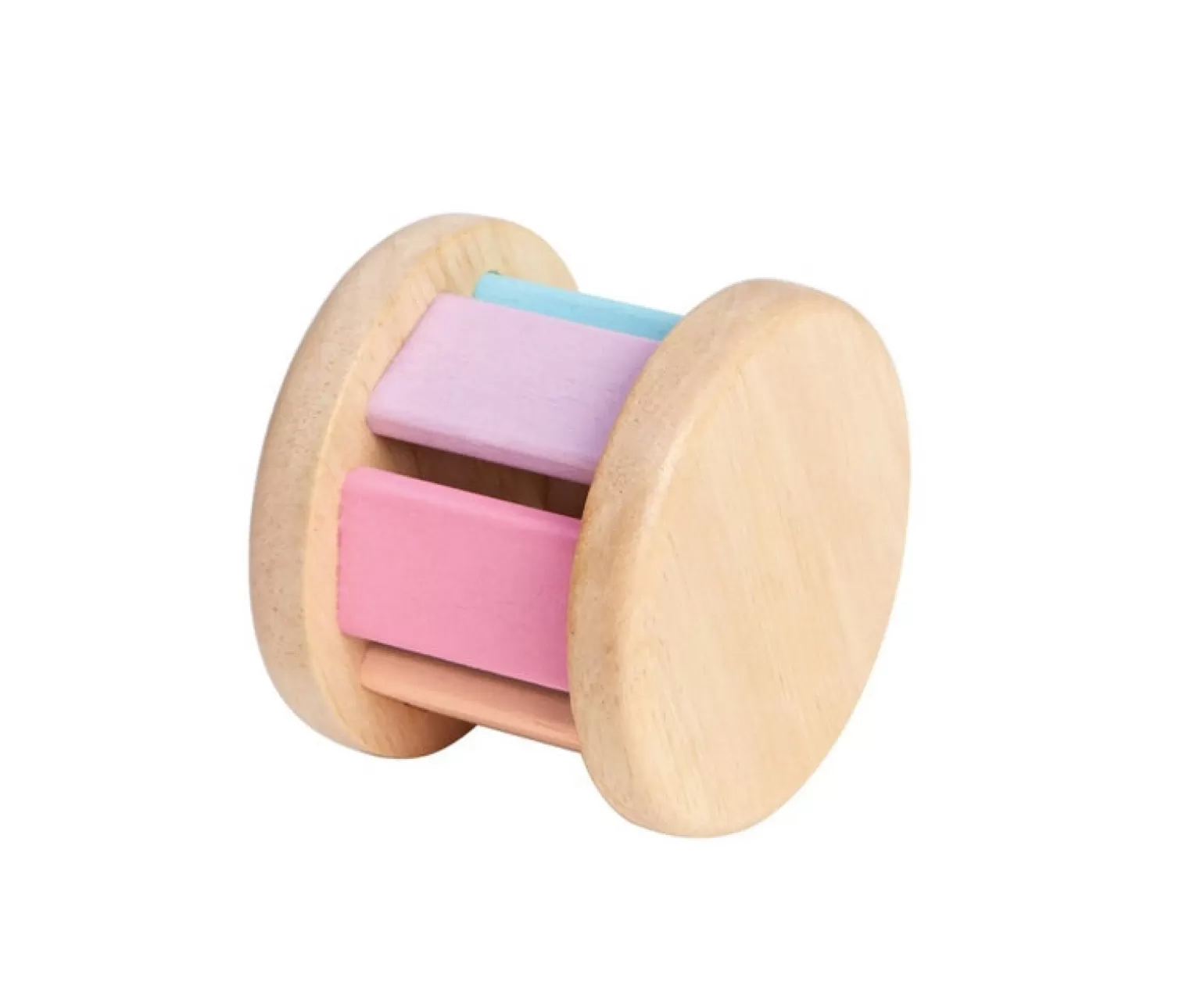 Fashion Pastel Wooden Rolling Baby Rattle Wooden Toys