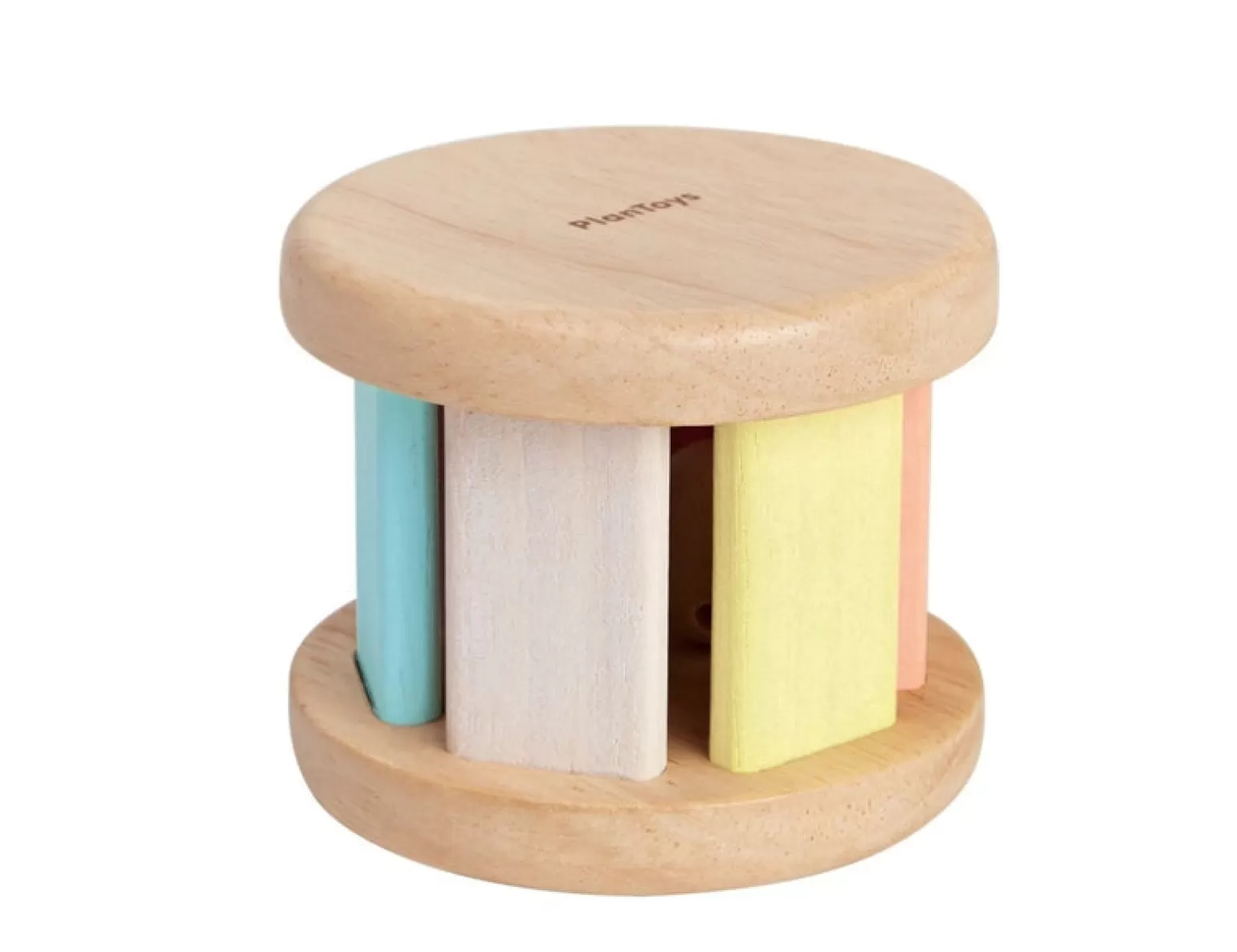 Fashion Pastel Wooden Rolling Baby Rattle Wooden Toys