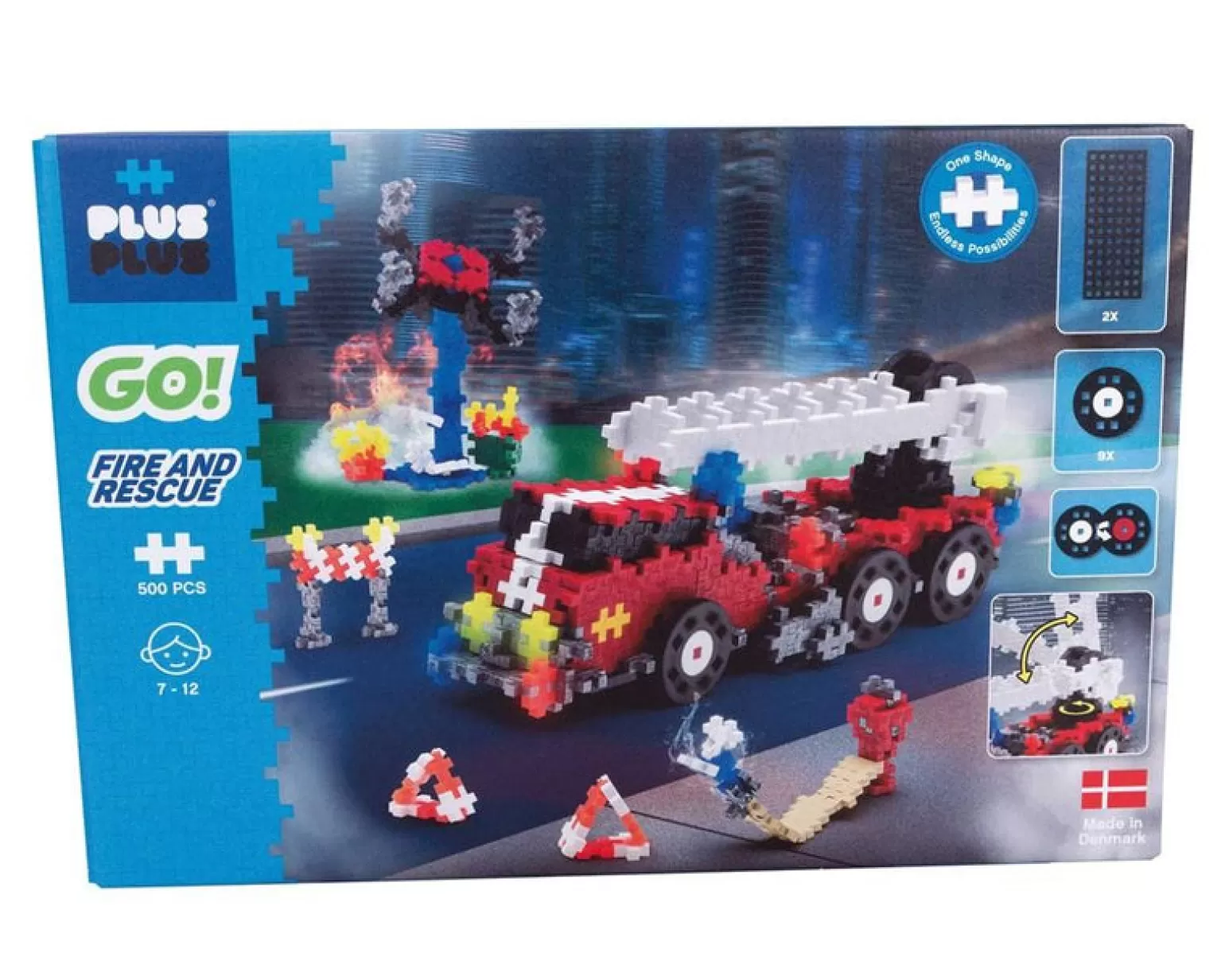 Plus Plus - Mini Basic Fire And Rescue- 500 Pieces