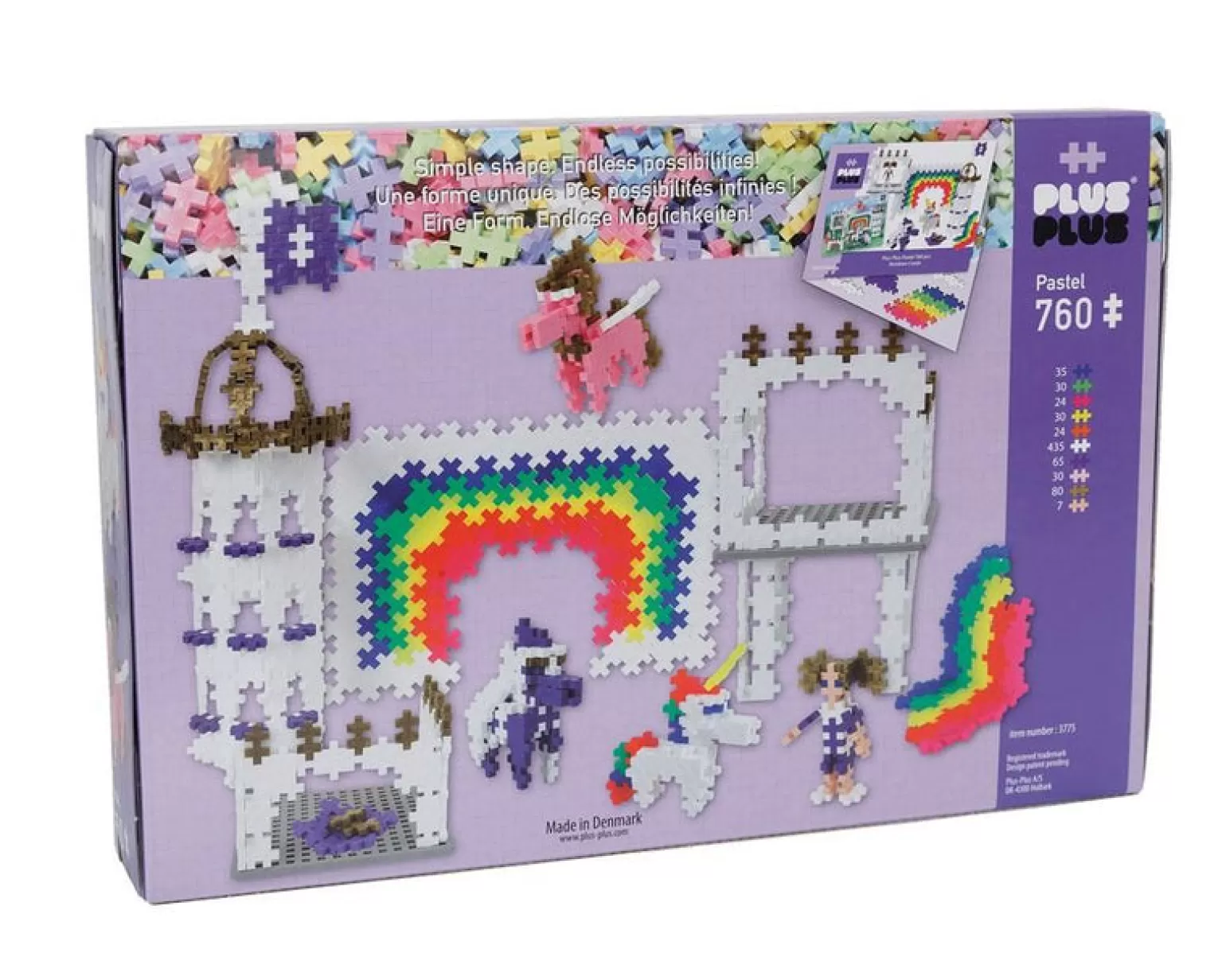 Plus Plus - Mini Pastel - Rainbow Castle 760 Pieces