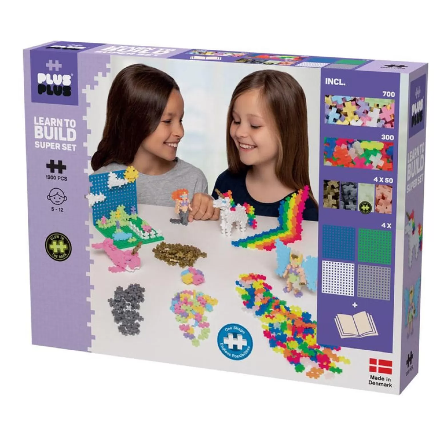 Plus Plus - Pastel - Learn To Build Super Set 1200 Pieces