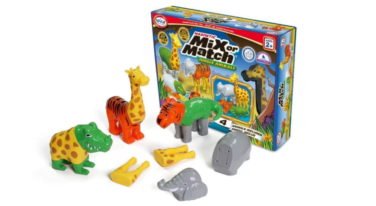 Popular Playthings - Magnetic Jungle Animals In Multi Colour Print