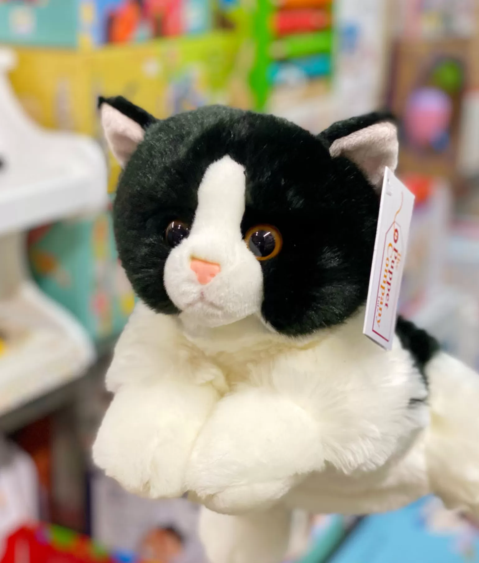 Outlet Puppet - Black And White Cat Pretend + Imaginative Play