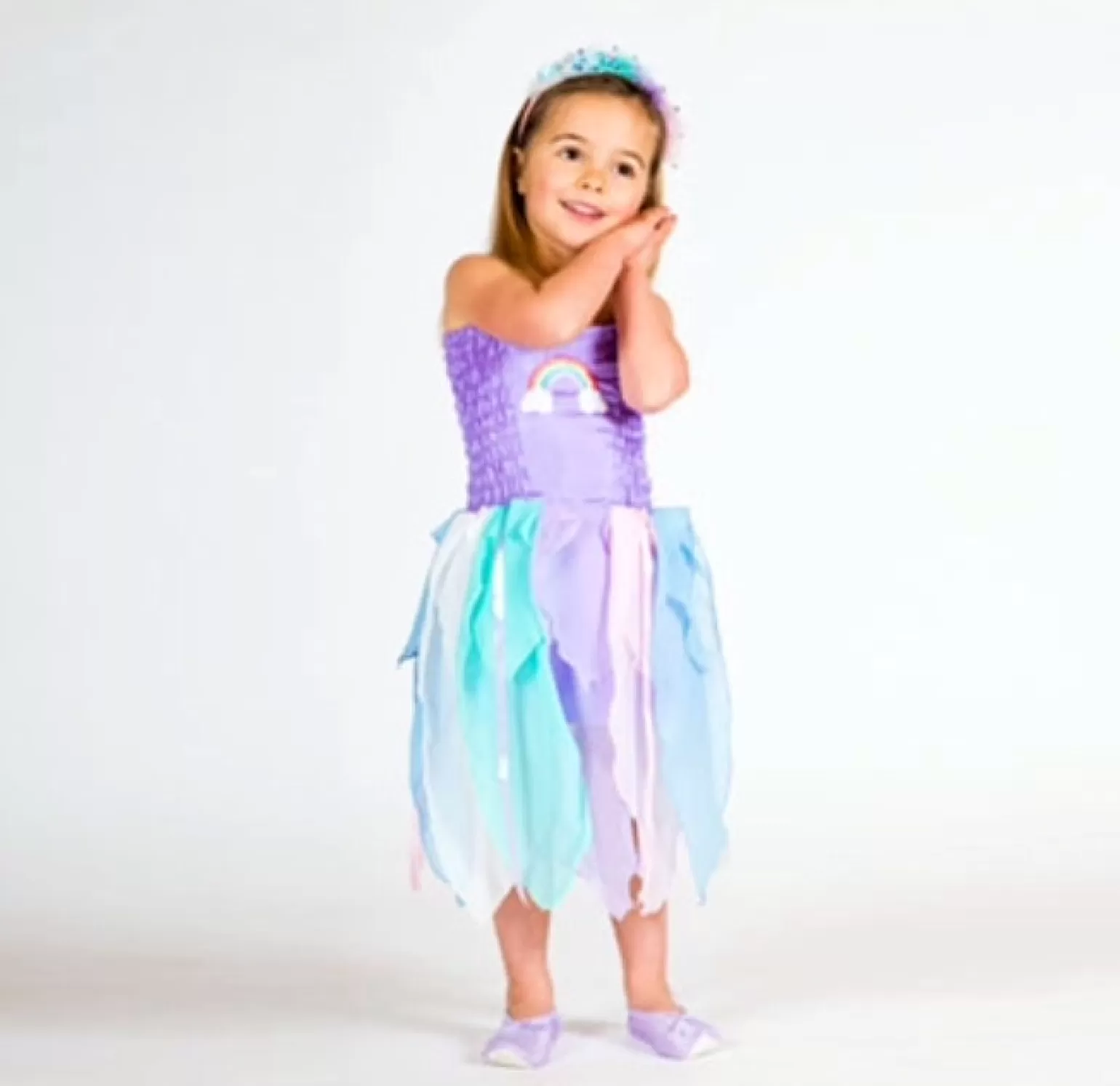 Gollygo Rainbow Dress Pastel In Medium